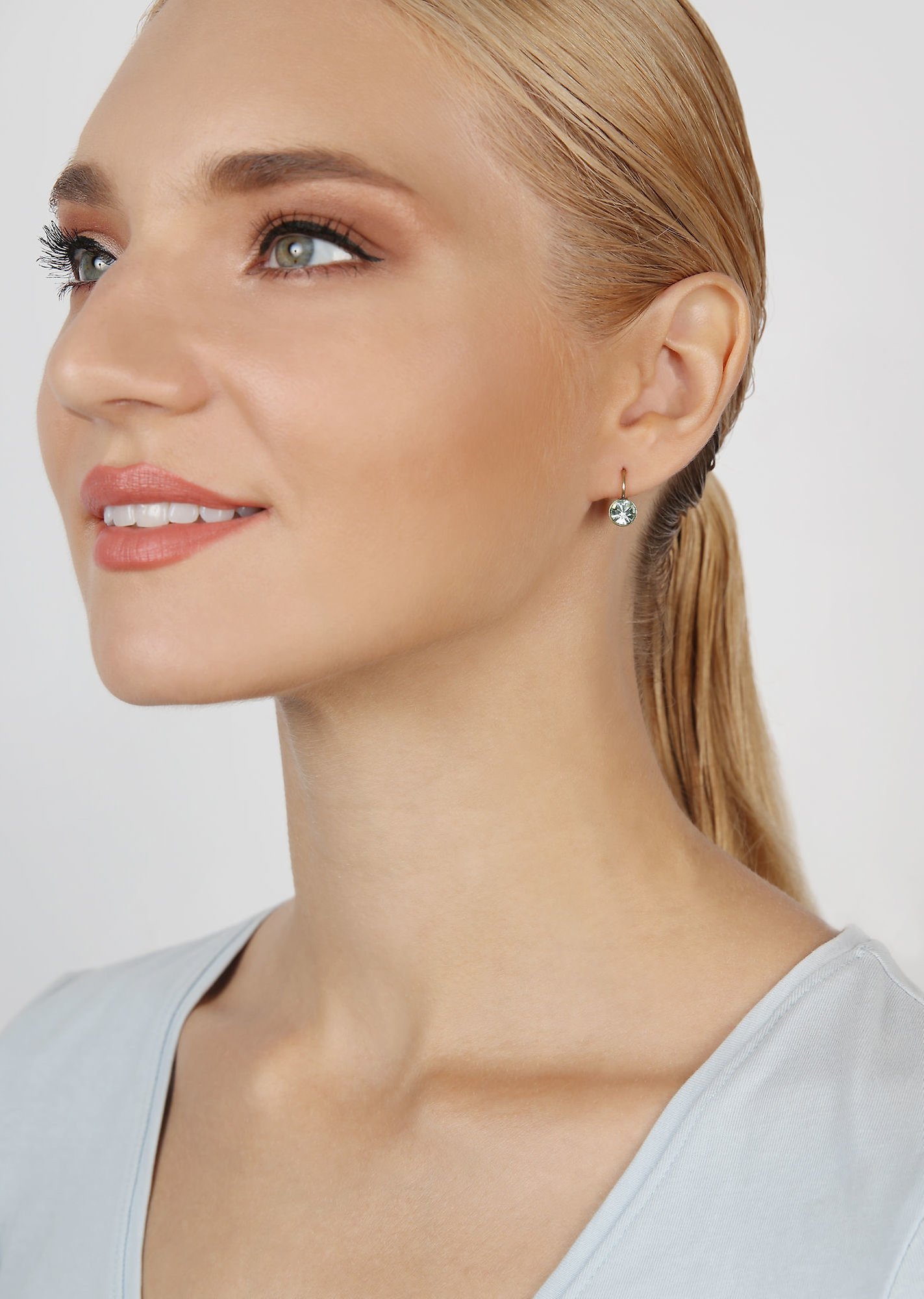 image pour Boucles d'oreilles Eurowire Black Jack Vert Clair chrysolite SS 29