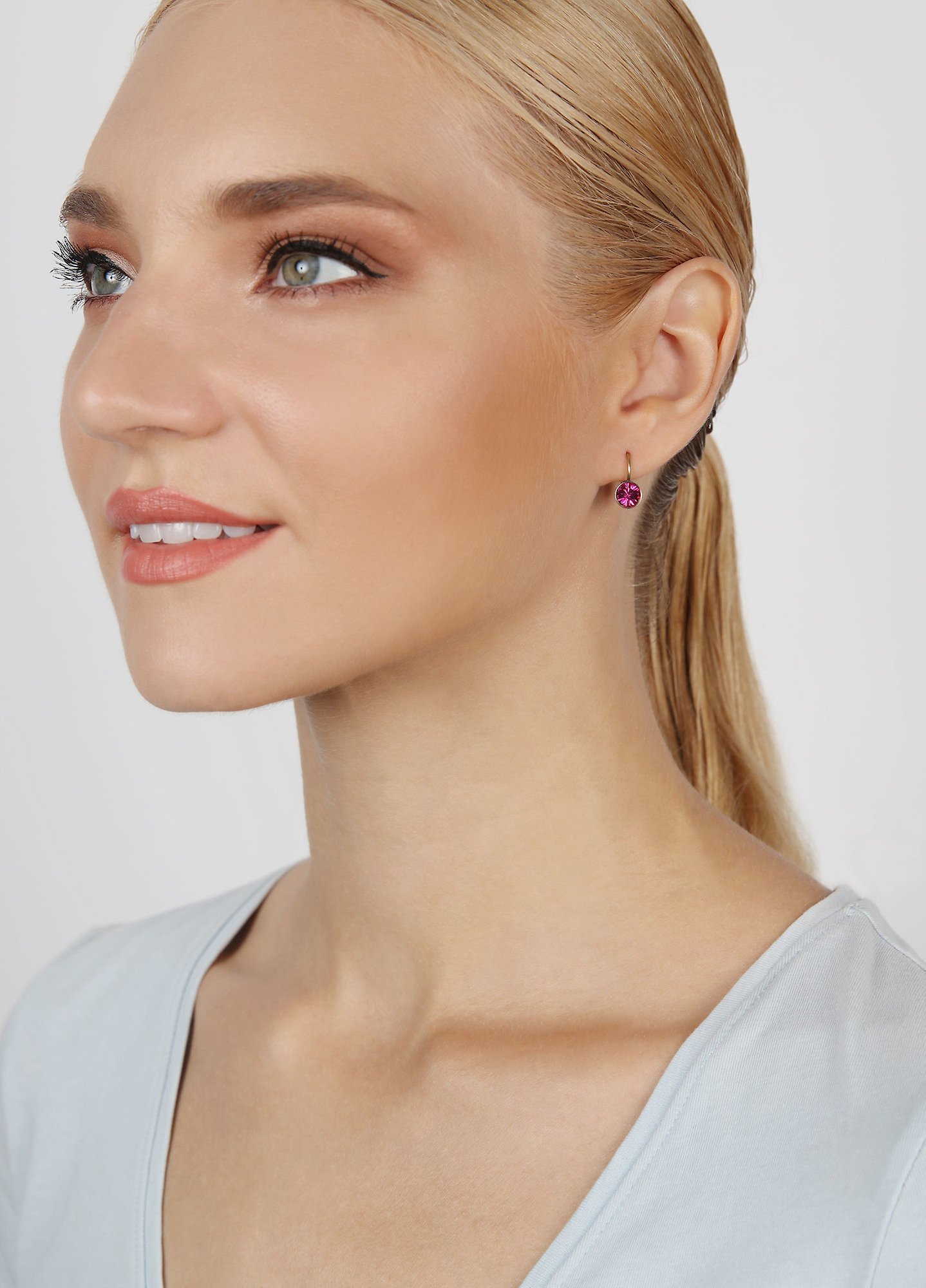 Bild für Ohrringe mit Brisur Black Jack Dunkelrosa Fuchsia SS 29