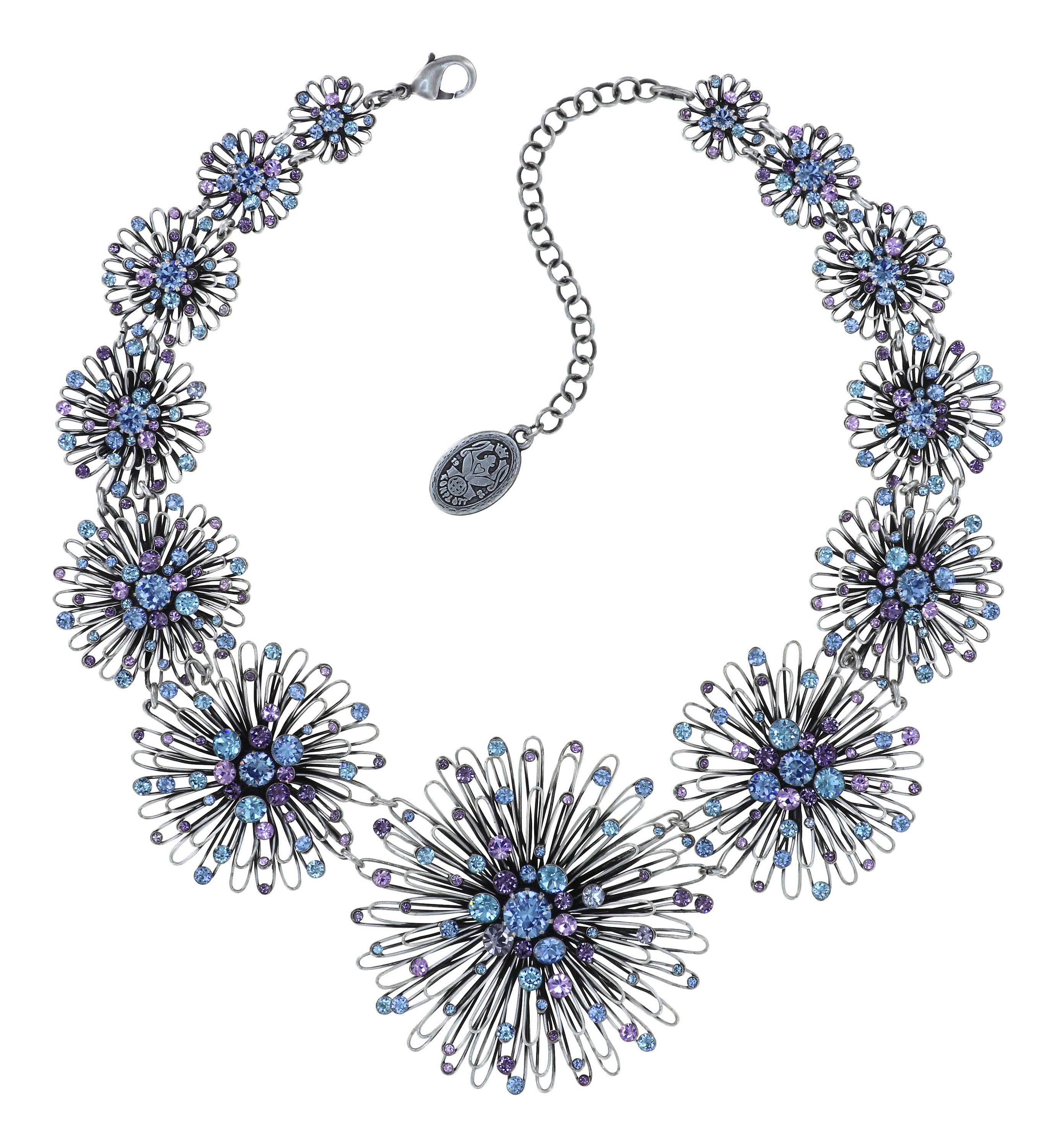 Bild für Halskette Collier Distel Blau / Lila  size 2Xl,XL,L,M,S,XS,2XS
