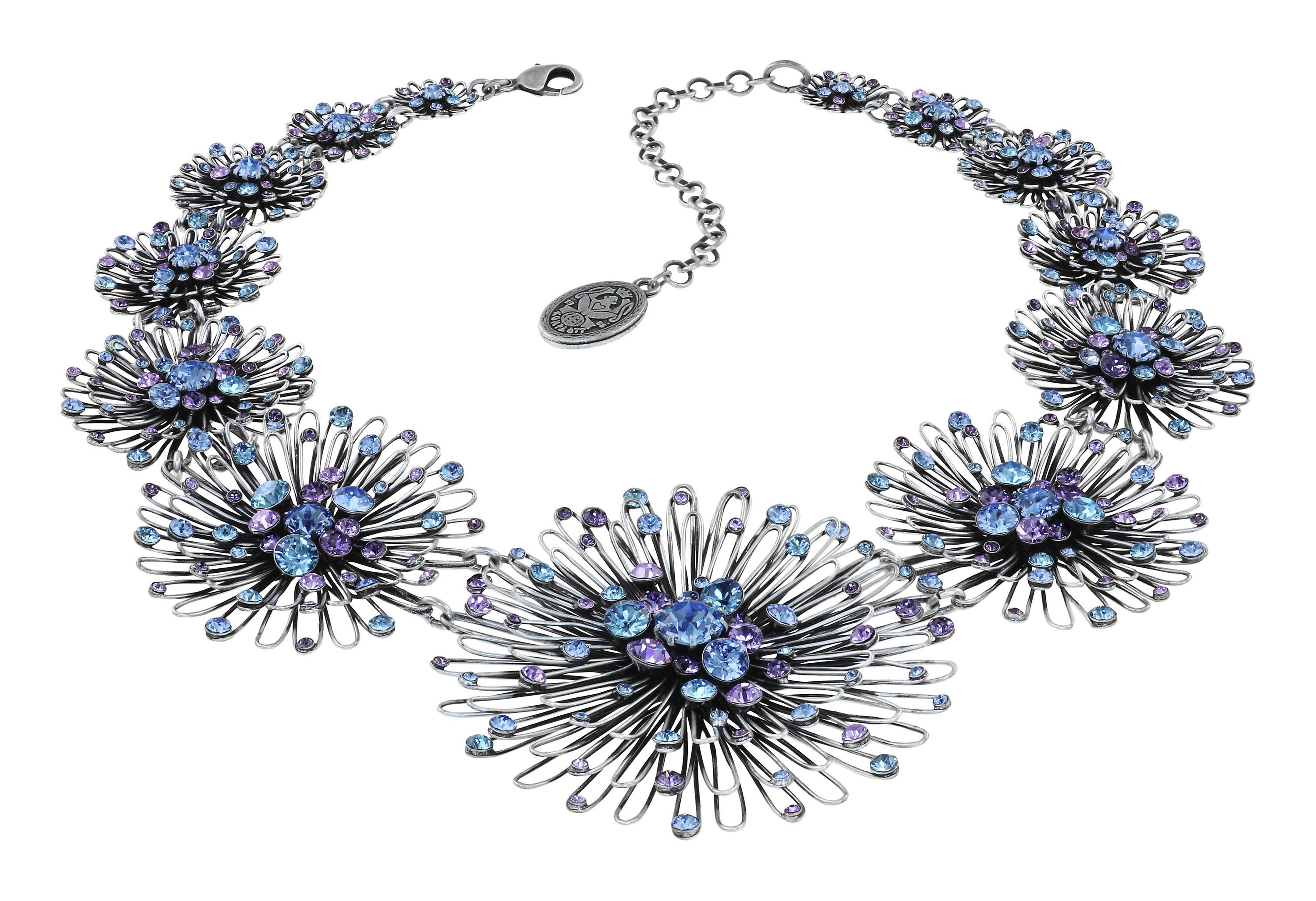 Bild für Halskette Collier Distel Blau / Lila  size 2Xl,XL,L,M,S,XS,2XS
