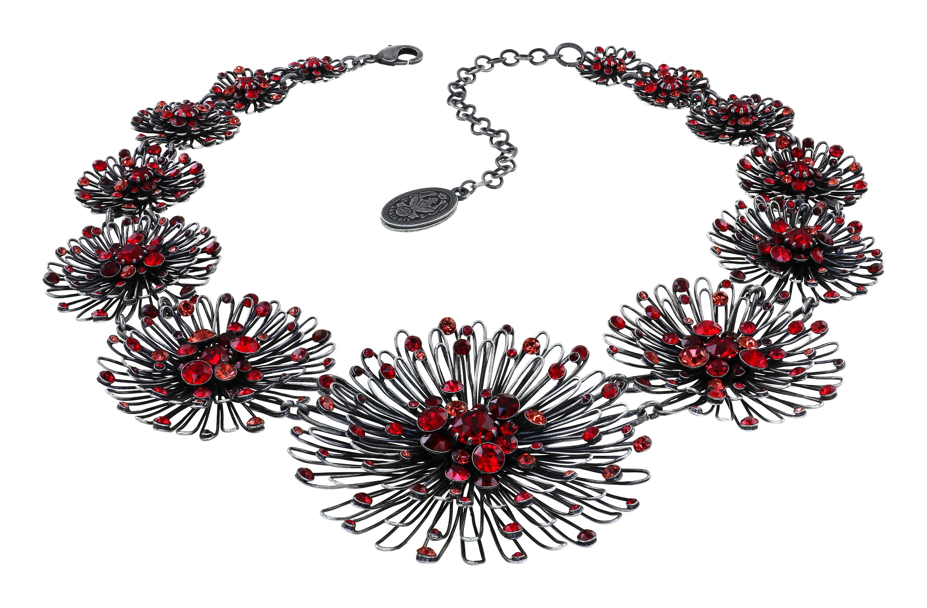 Bild für Halskette Collier Distel Korallenfarbig  size 2Xl,XL,L,M,S,XS,2XS