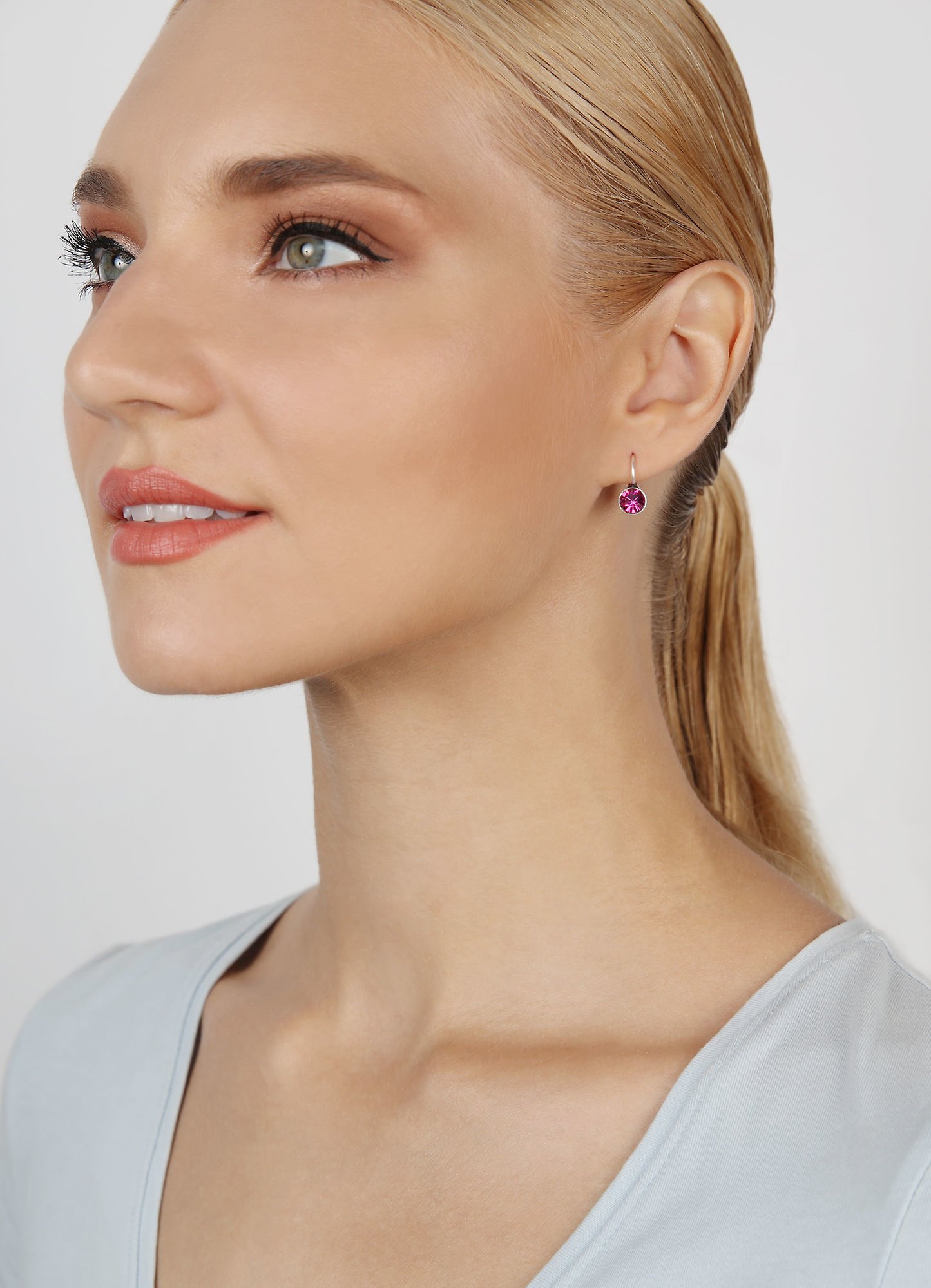 image pour Boucles d'oreilles Eurowire Black Jack Rose Foncé fuchsia SS 29