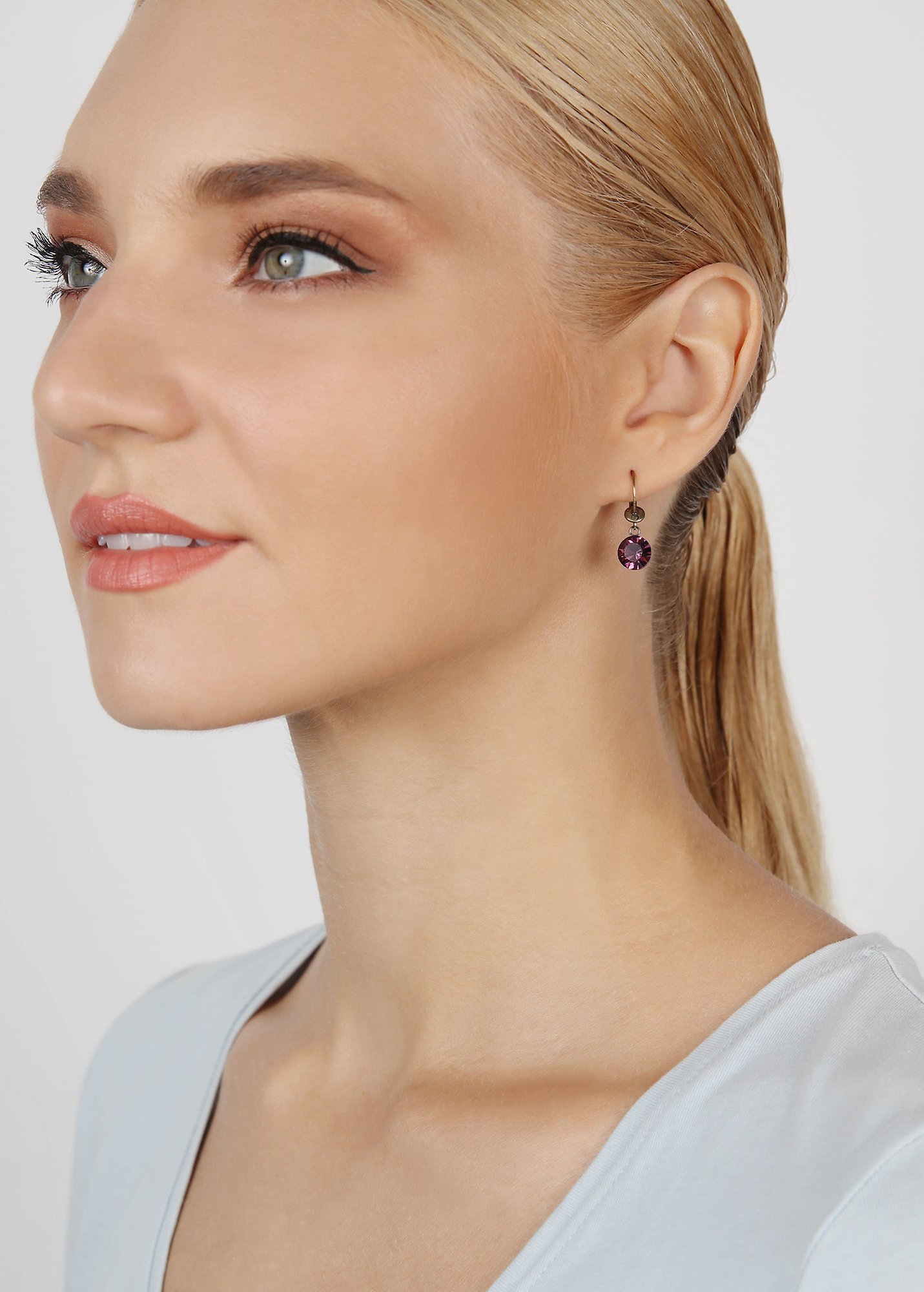 Bild für Ohrringe baumelnd Black Jack Lila Amethyst SS 39