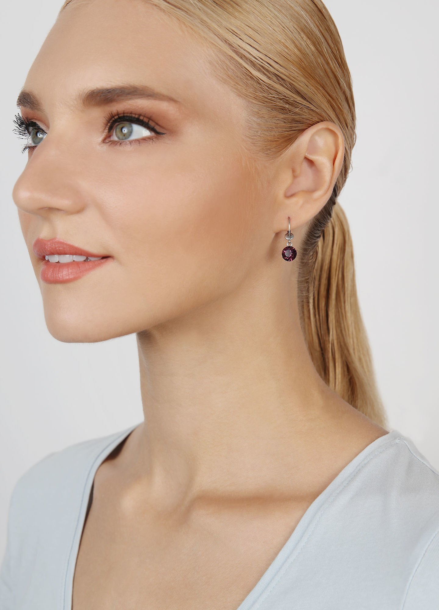 Bild für Ohrringe baumelnd Black Jack Lila Amethyst SS 39