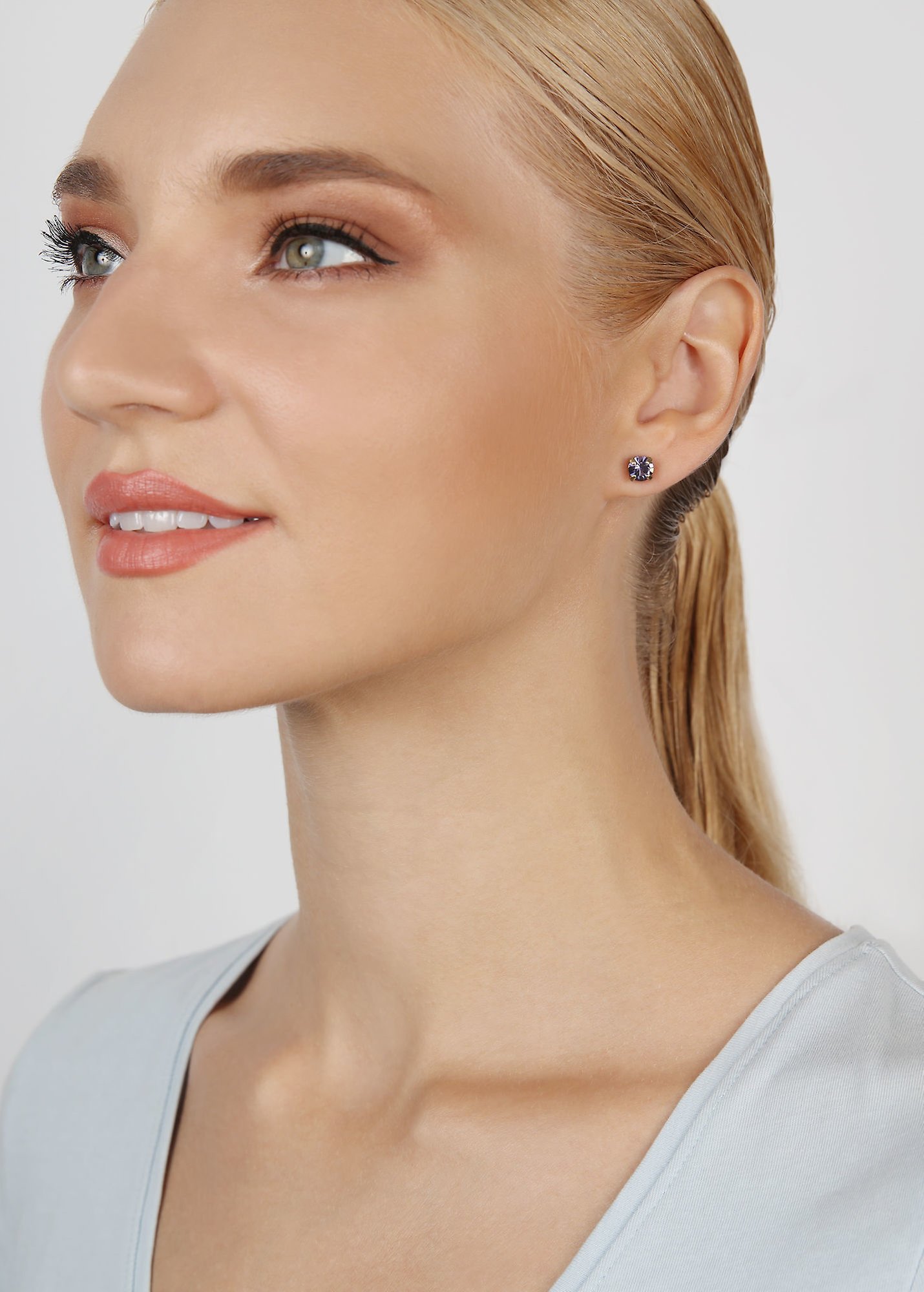 image for Earring Stud Black Jack Lila tanzanite SS 29