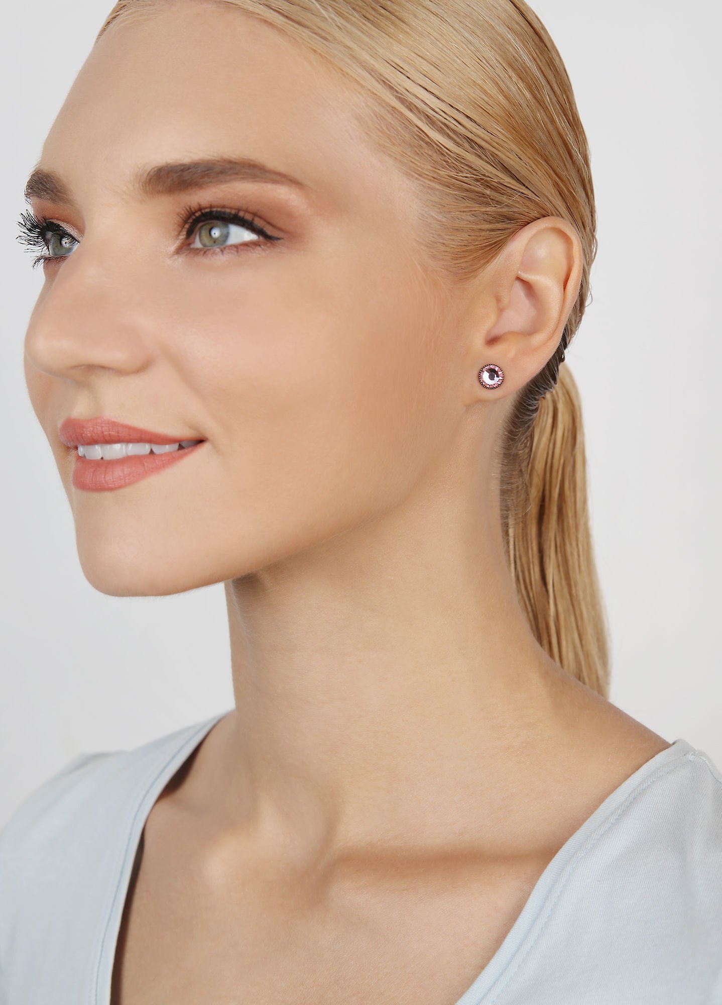 Bild für Ohrstecker flach Black Jack Pink Hell-Rosa SS 34