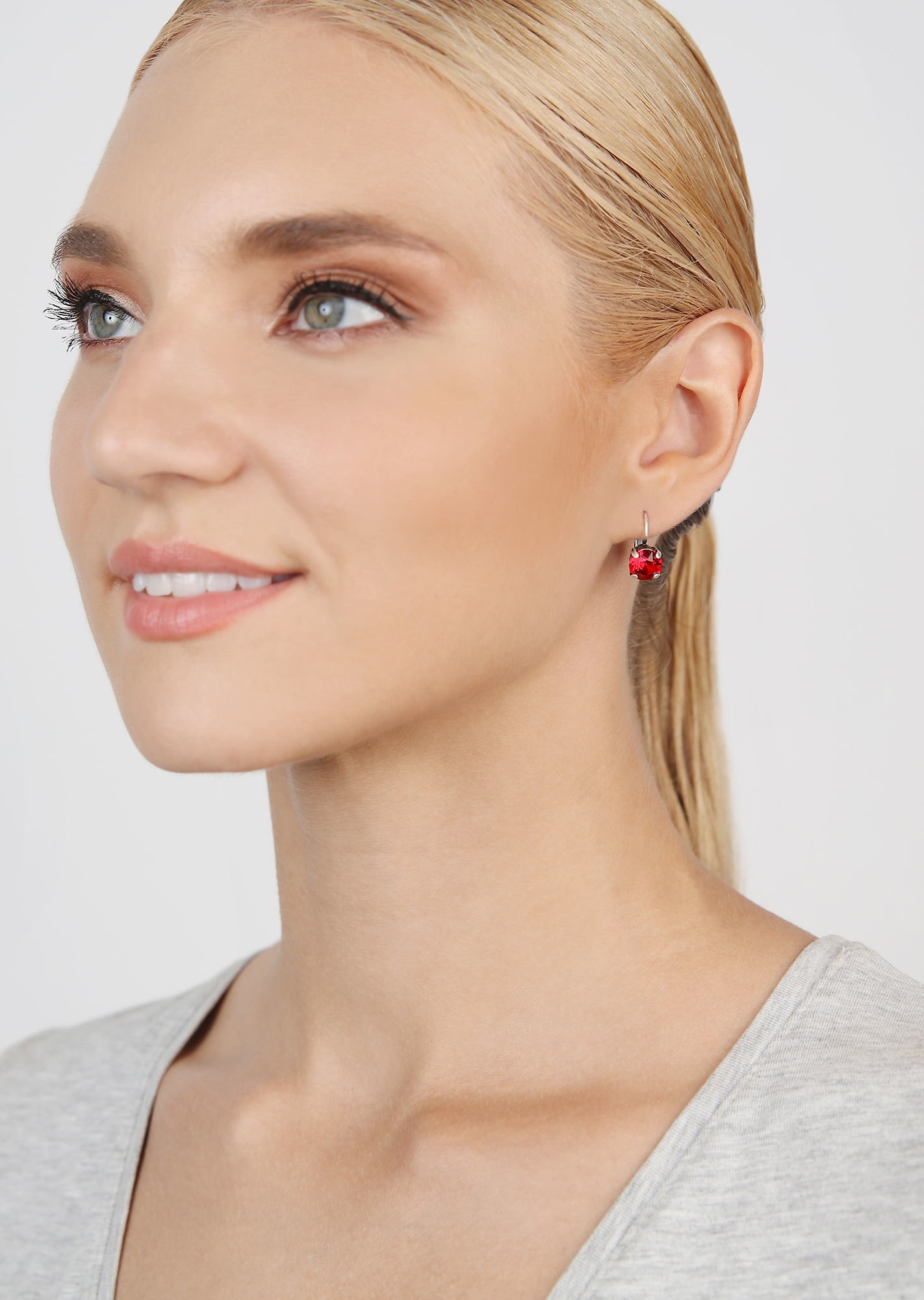 image pour Boucles d'oreilles Eurowire Black Jack Rouge light siam SS 39