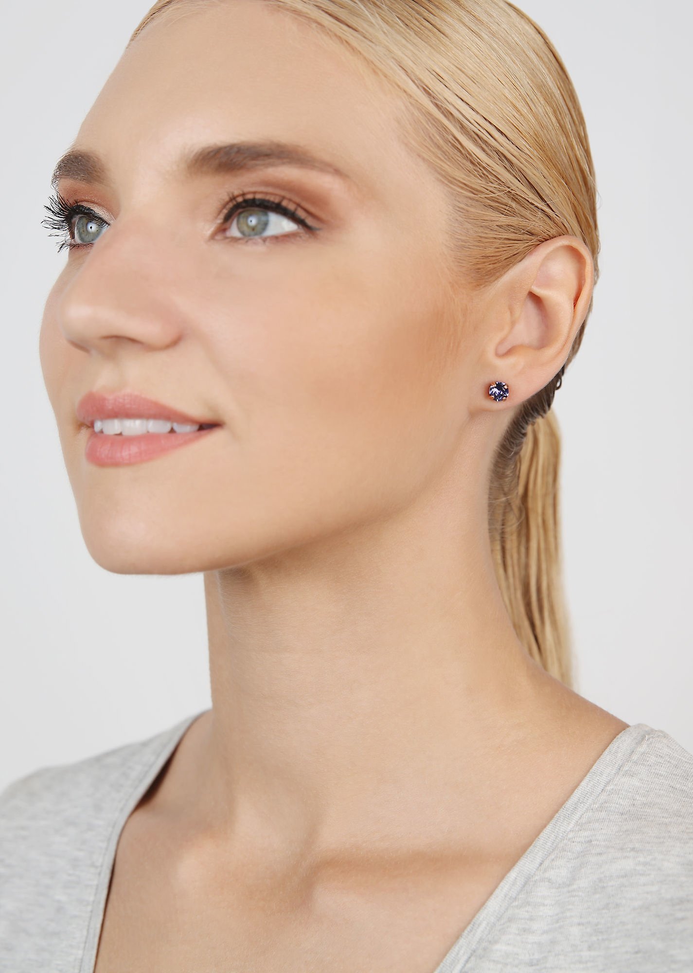 image pour Clou d'oreille Black Jack Lila tanzanite SS 29