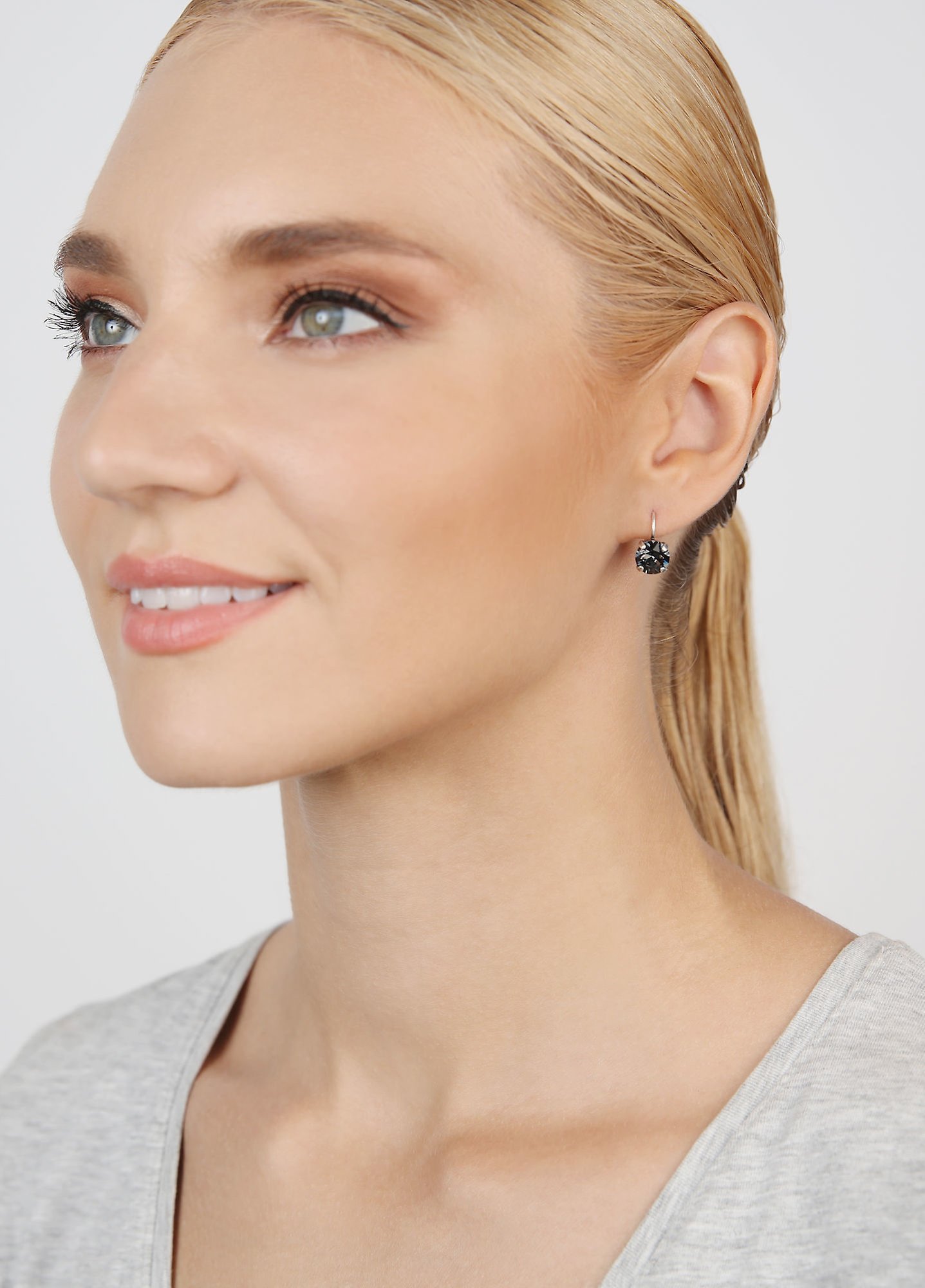 image pour Boucles d'oreilles Eurowire Black Jack Noir crystal silver night SS 39