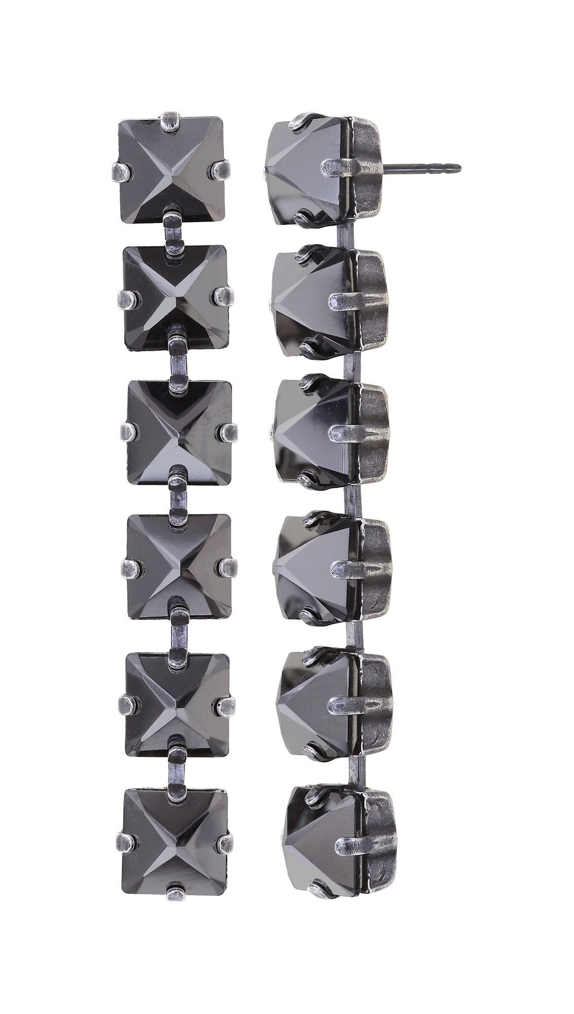 image for Earring Stud Dangling Punk Classics Black  size M