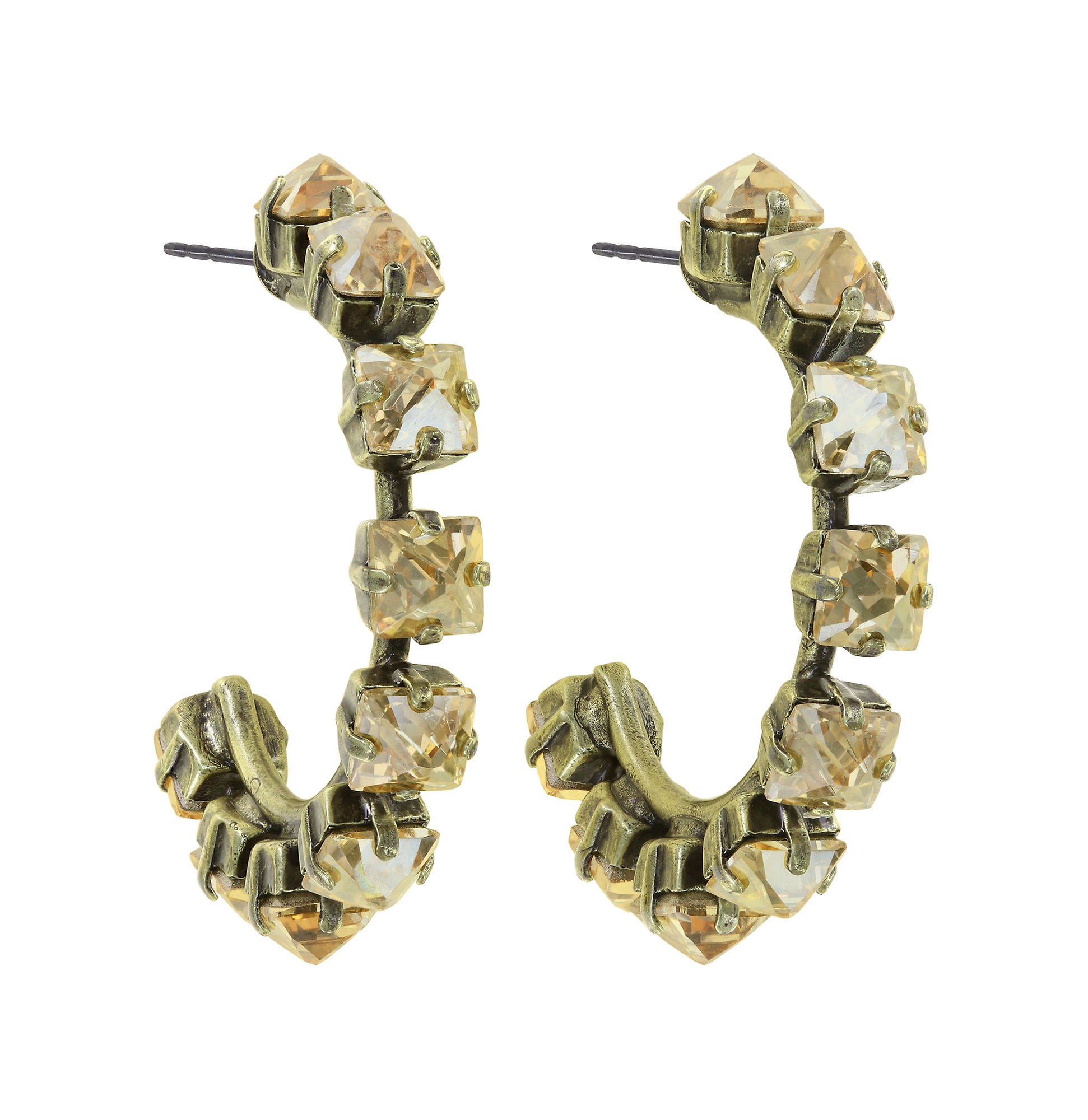 image for Creole Earrings Punk Classics Beige  size S