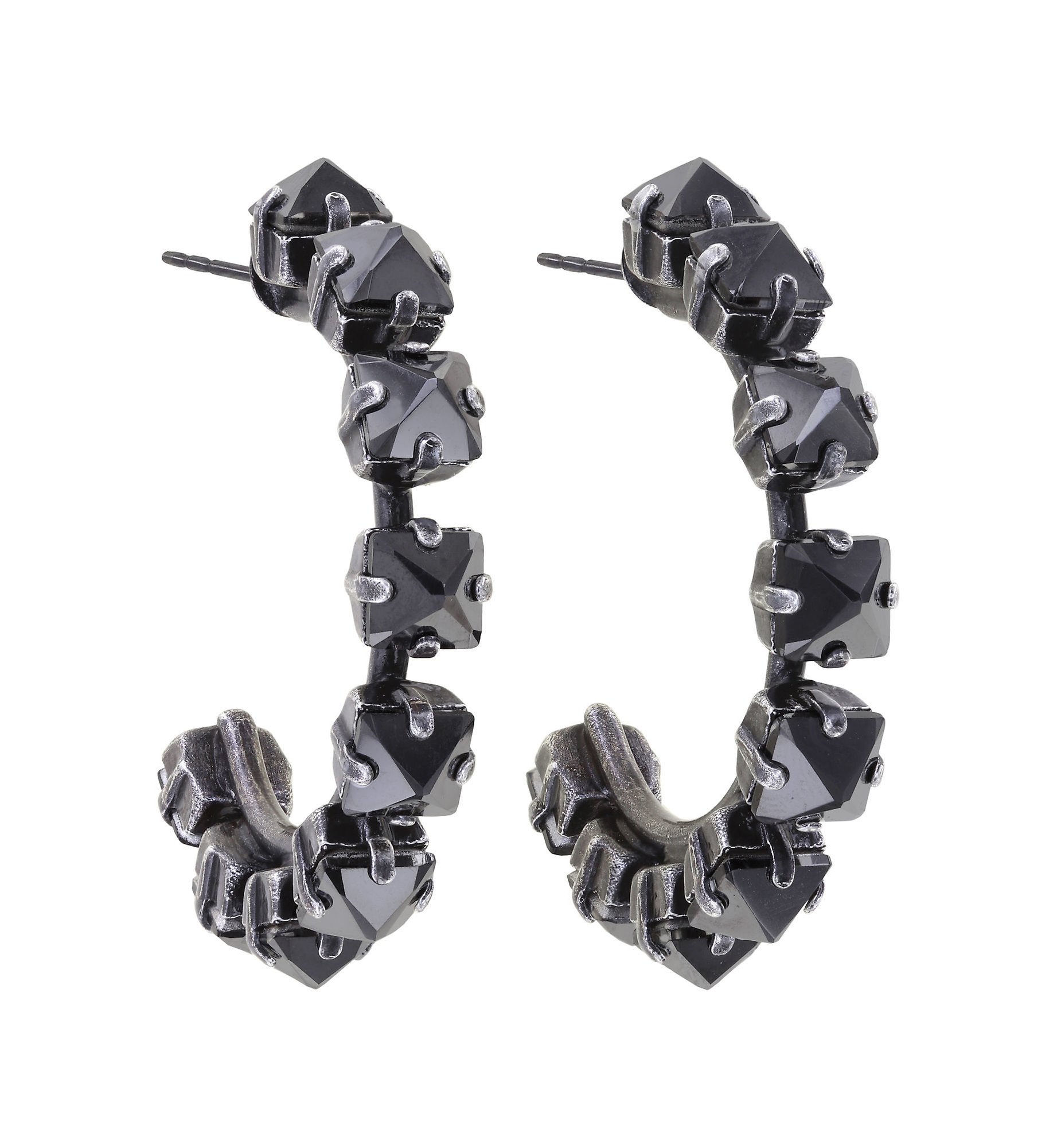 image for Creole Earrings Punk Classics Black  size S