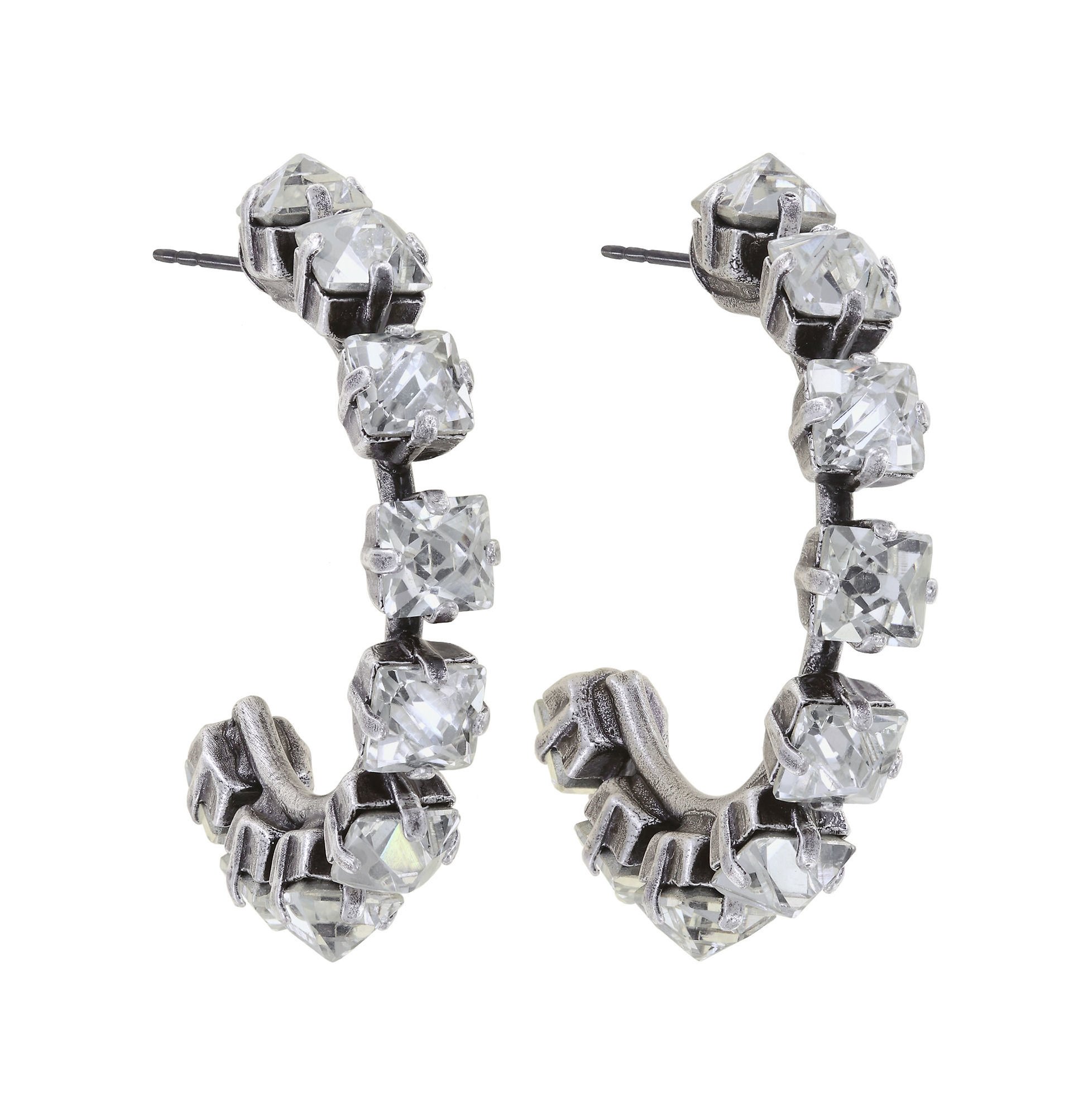 image pour Boucles d'oreilles créoles Punk Classics Blanc  size S