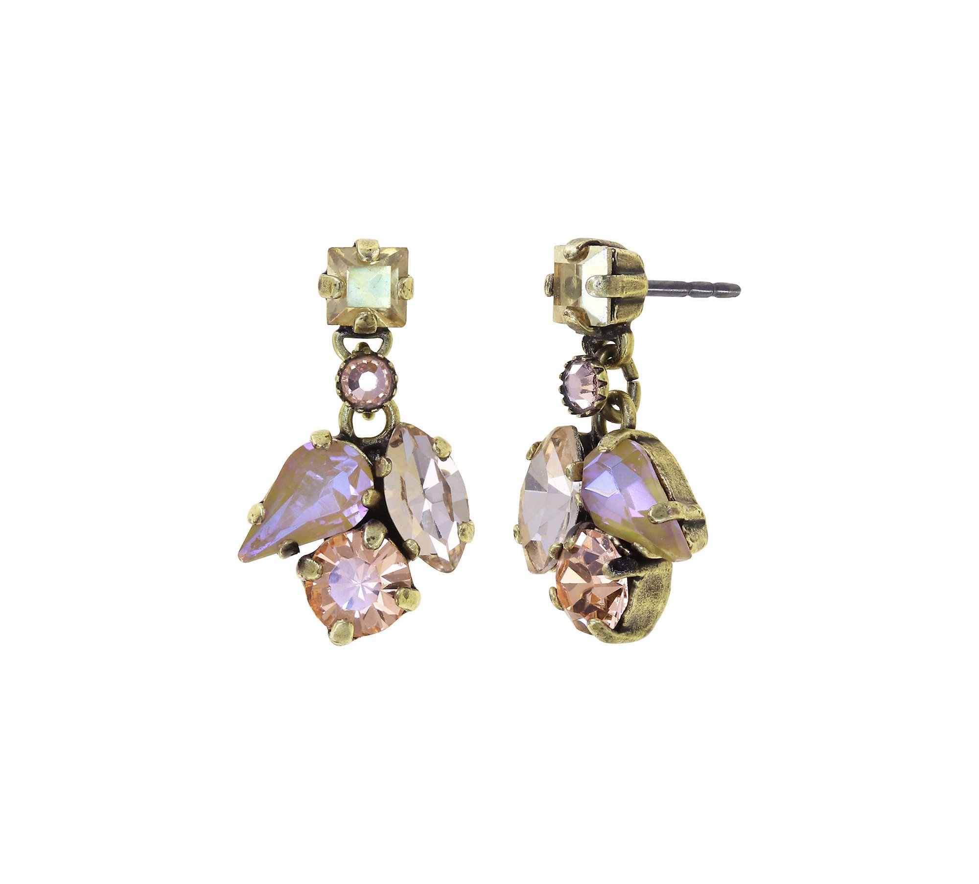 image pour Clou d'oreille pendant Ballroom Beige / Lila  