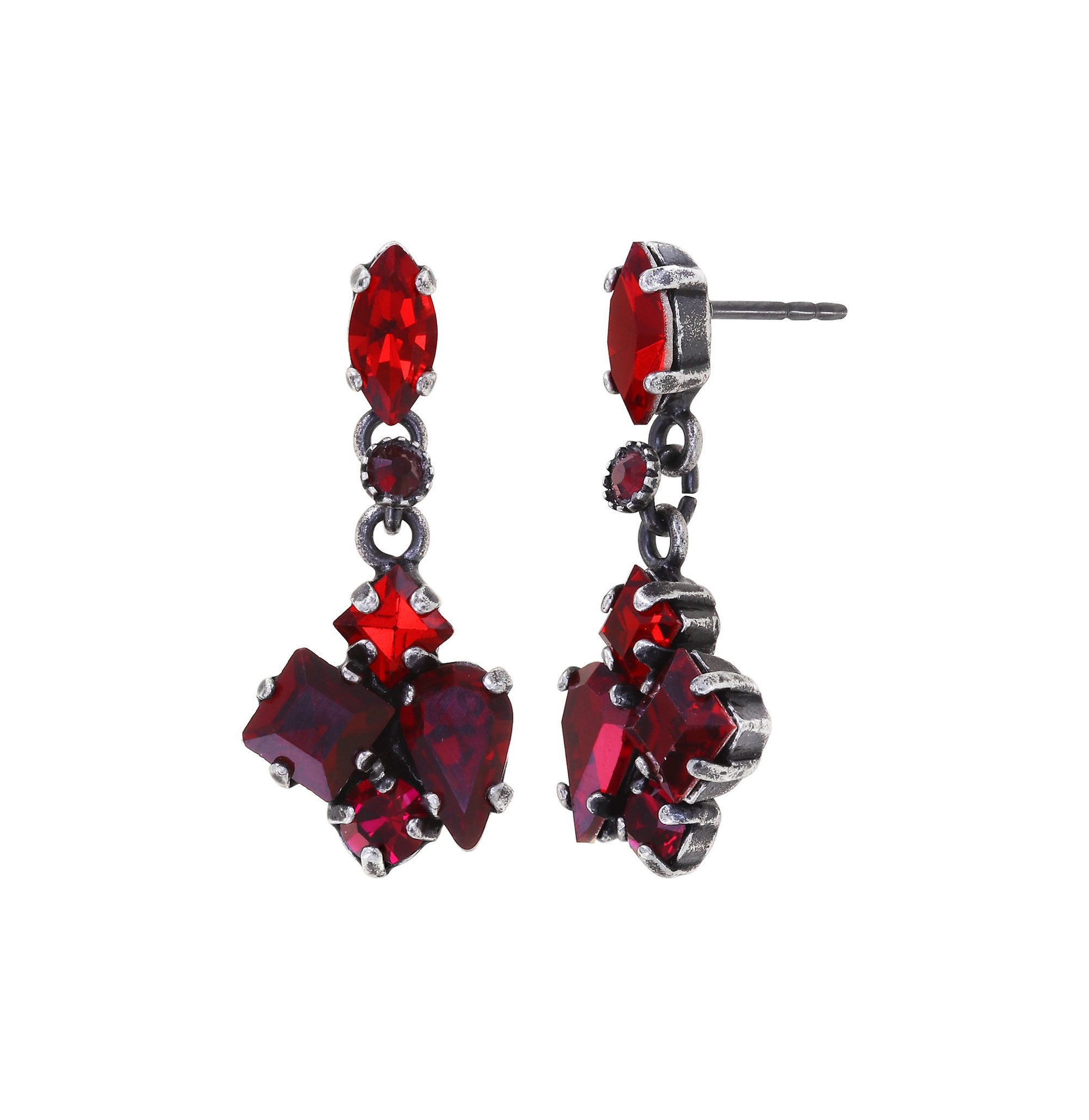 image pour Clou d'oreille pendant Ballroom Rouge  