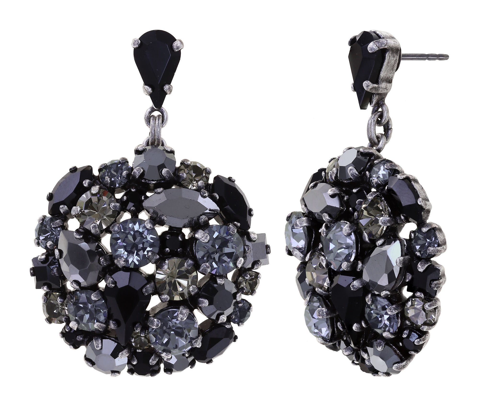 image for Earring stud dangling Ballroom Black  size M