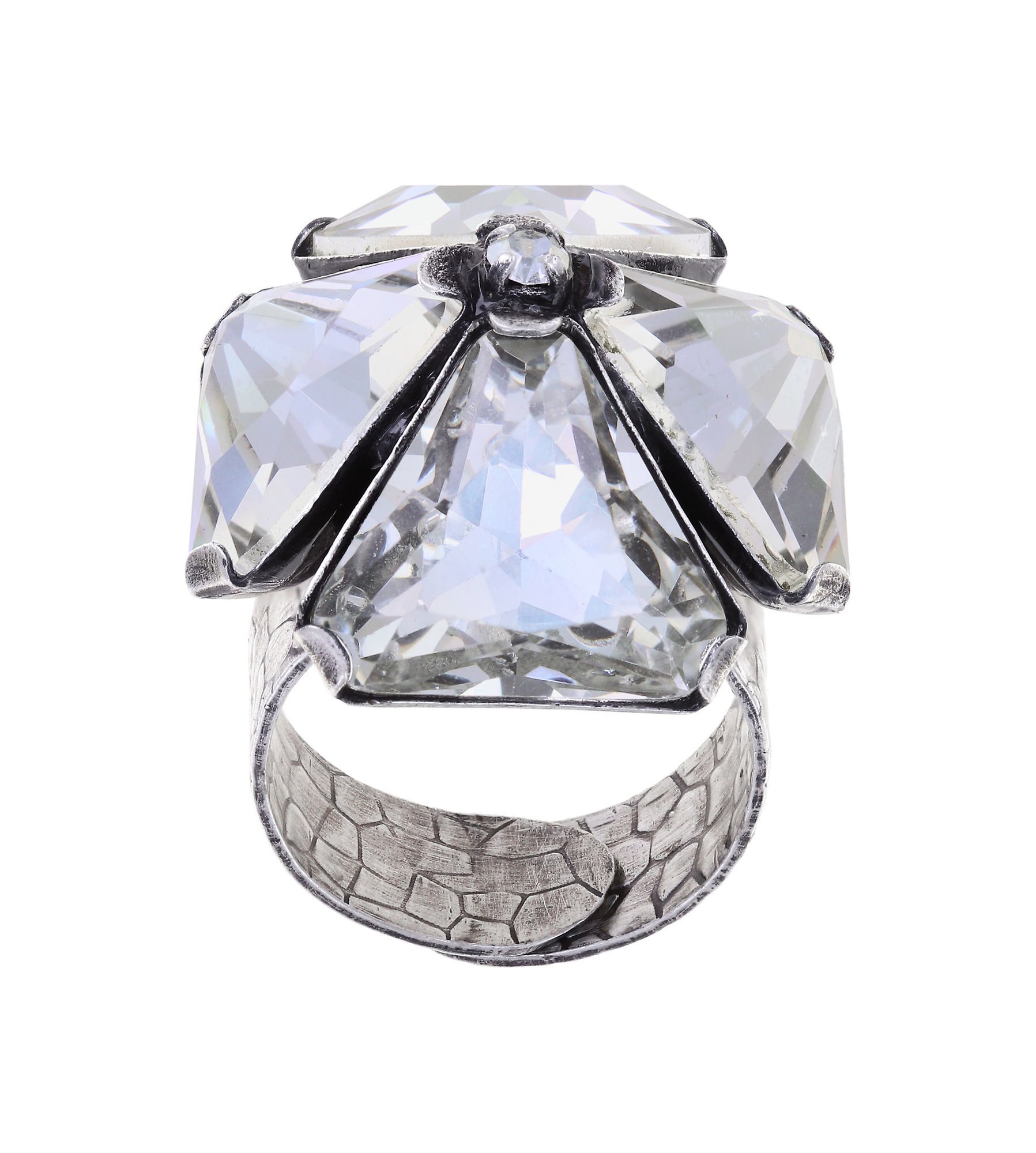 image for Ring Star Trekking White crystal size S