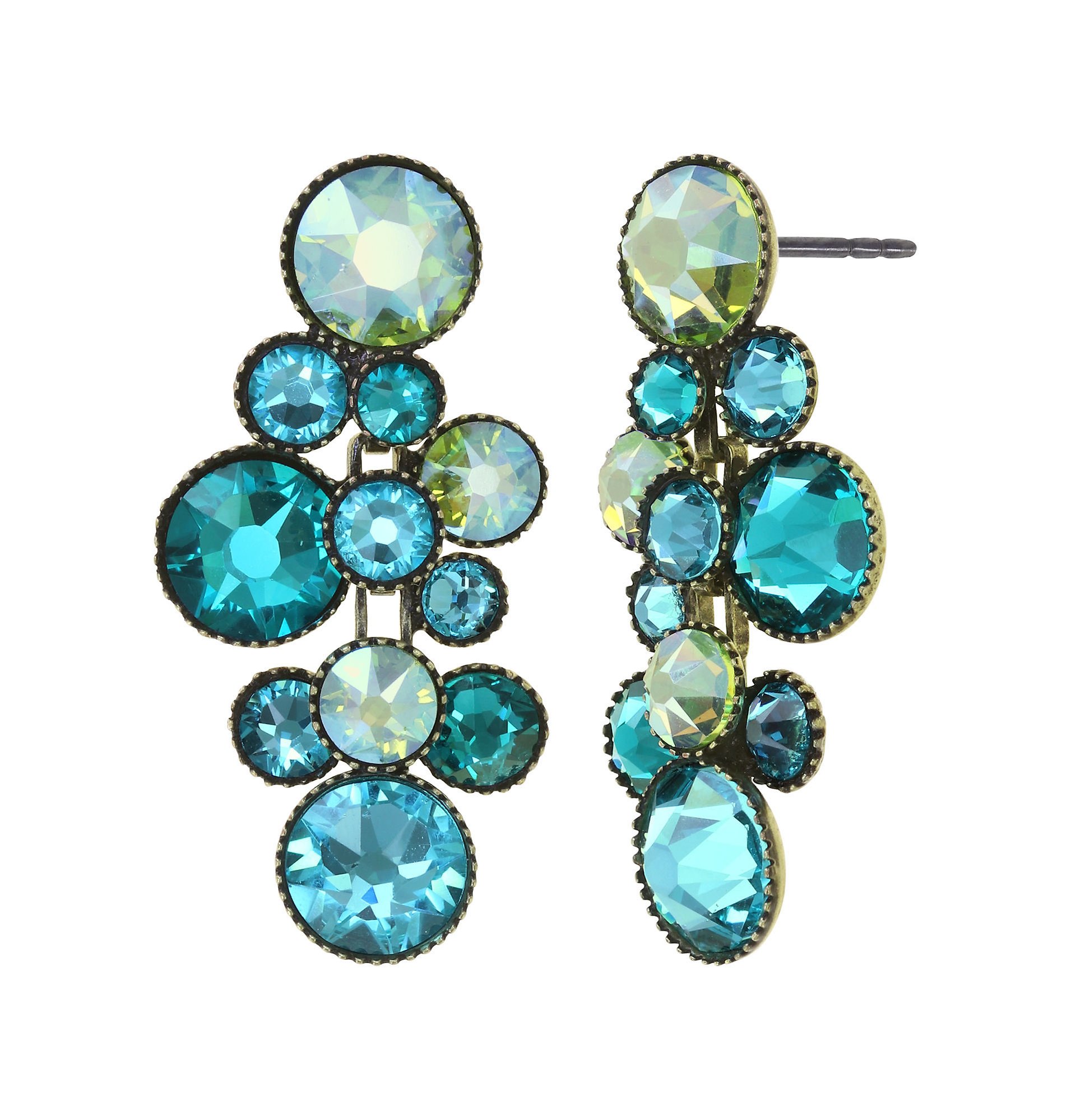 image pour Clou d'oreille pendant Water Cascade Bleu  