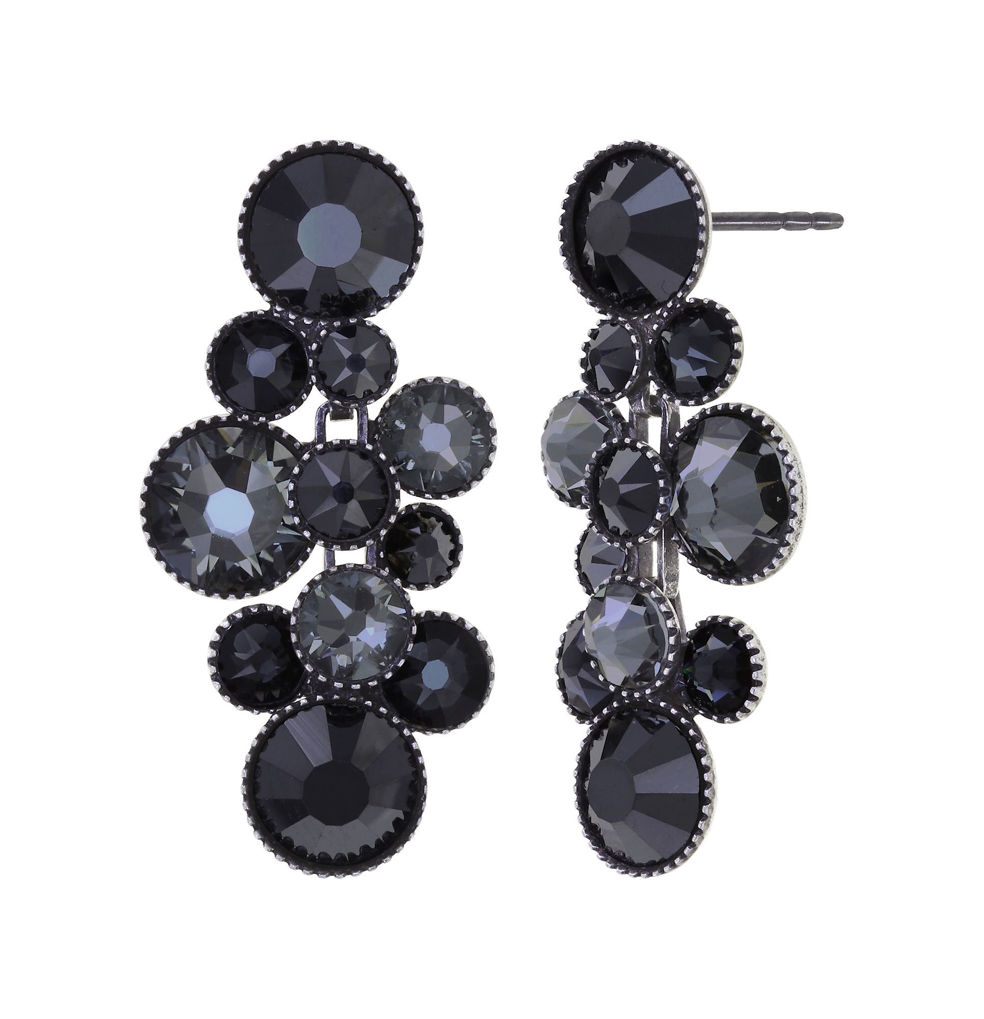 image pour Clou d'oreille pendant Water Cascade Noir  