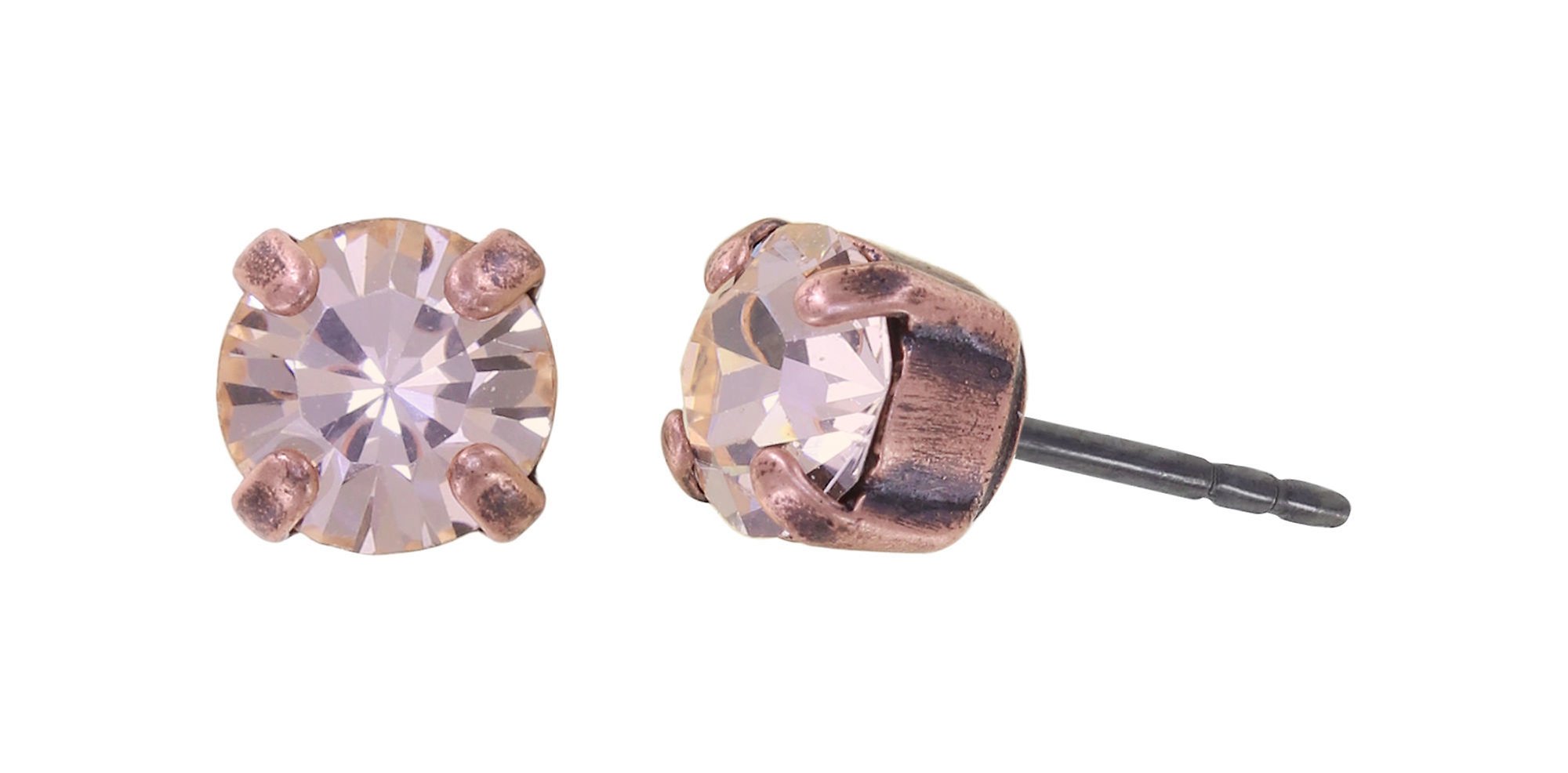 image pour Clou d'oreille Black Jack Beige gold quartz SS 29