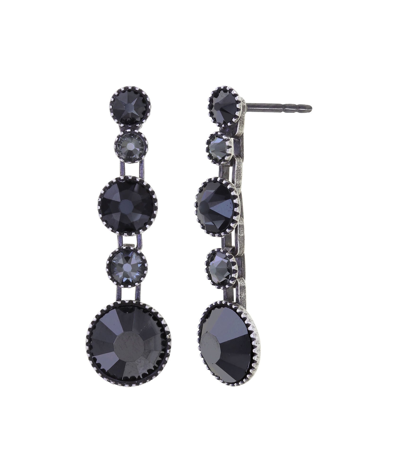 image pour Clou d'oreille pendant Water Cascade Noir  