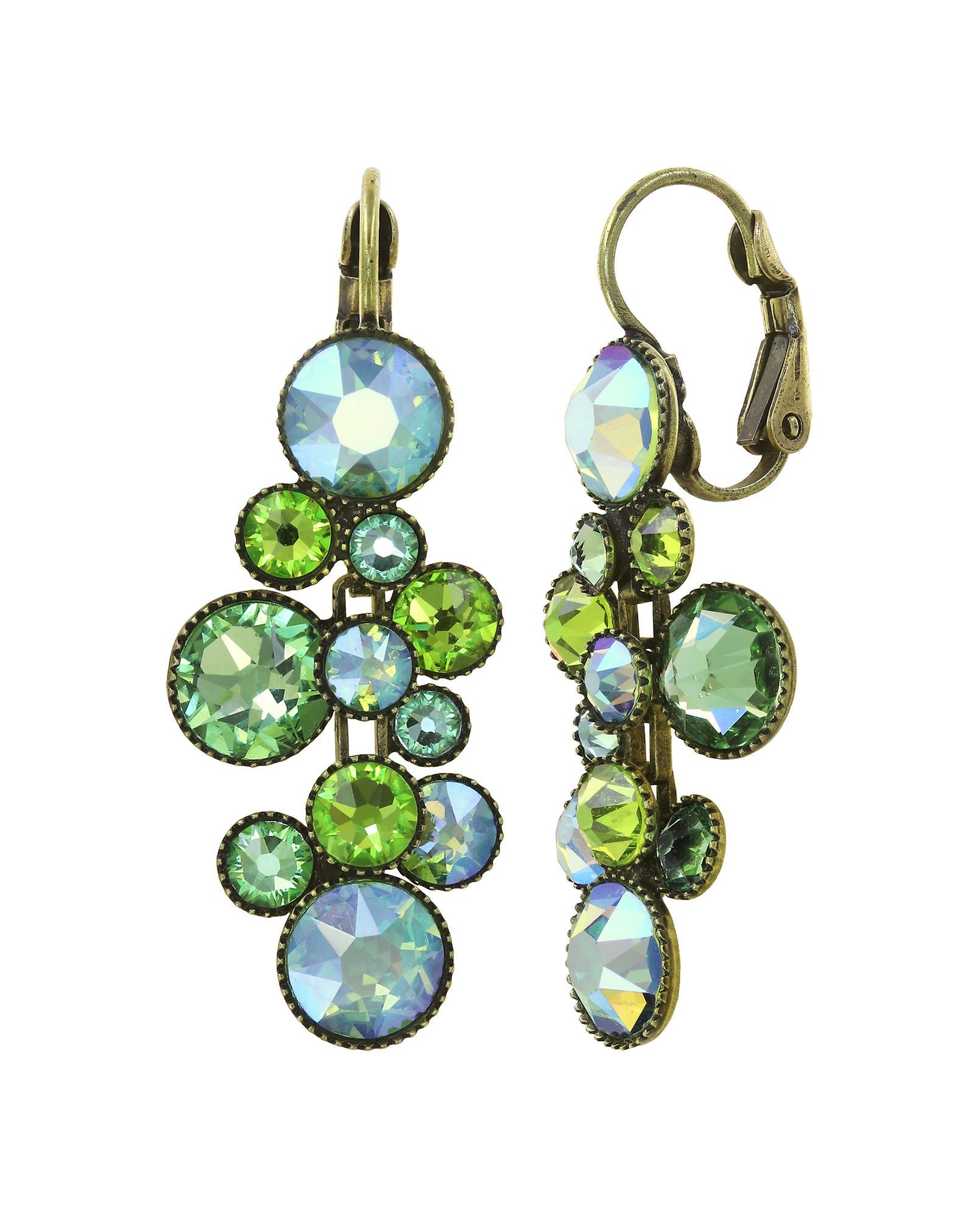 image pour Boucles d'oreilles Eurowire pendantes Water Cascade Vert  