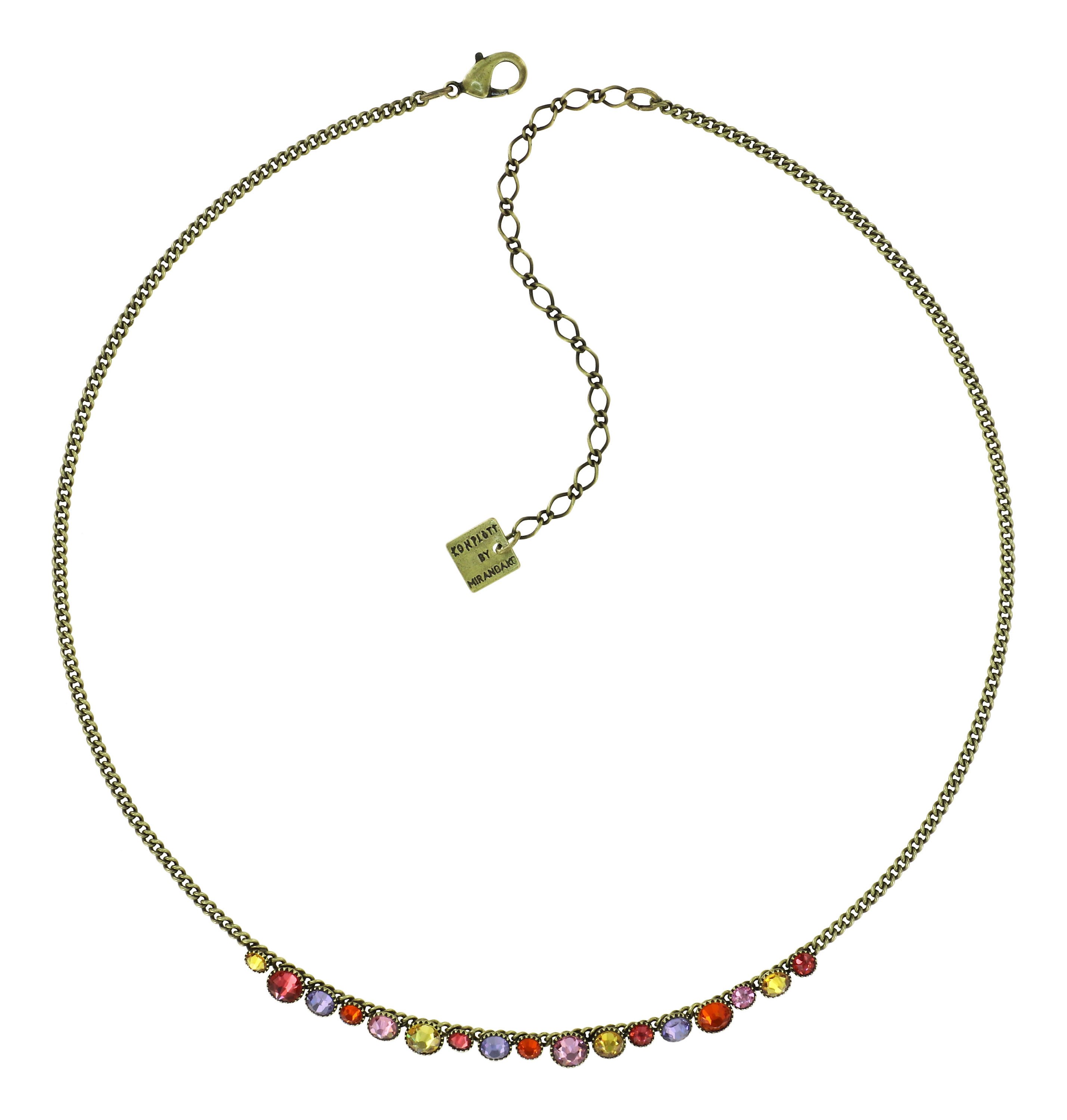 image for Necklace Water Cascade Orange / Lila  