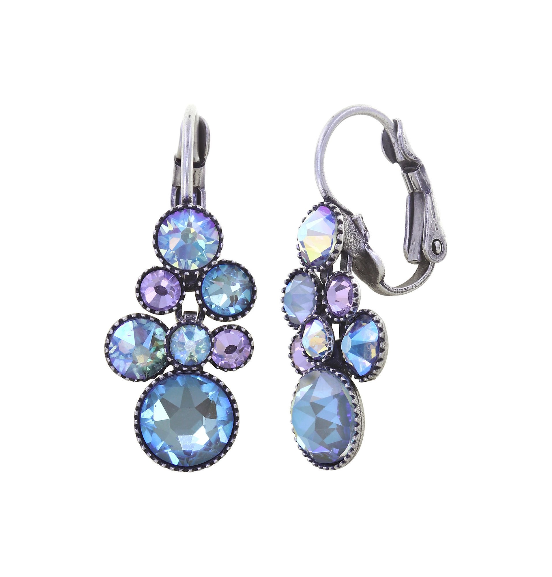 image pour Boucles d'oreilles Eurowire pendantes Water Cascade Bleu / Lila  