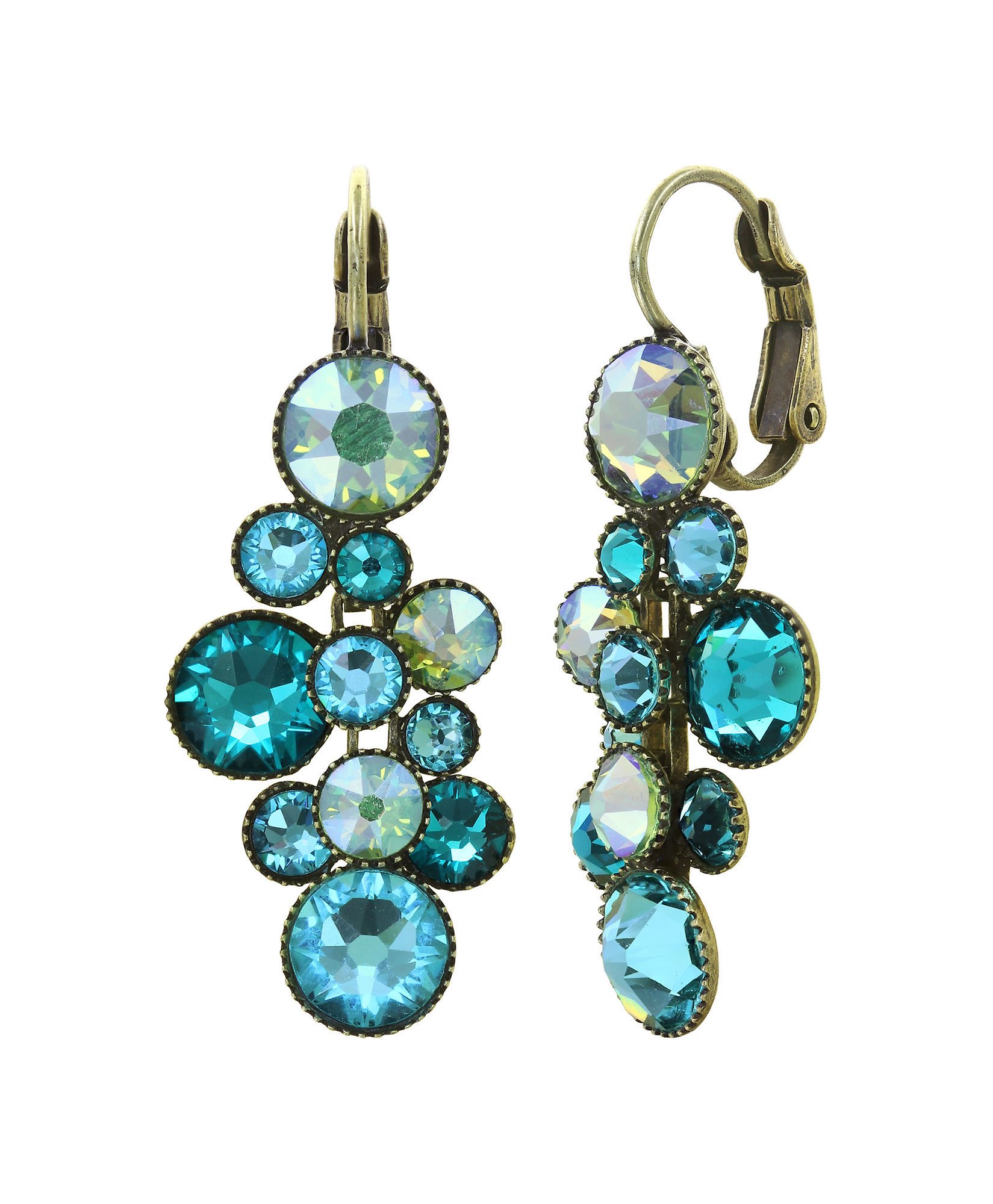 image for Earring Eurowire Dangling Water Cascade Blue  