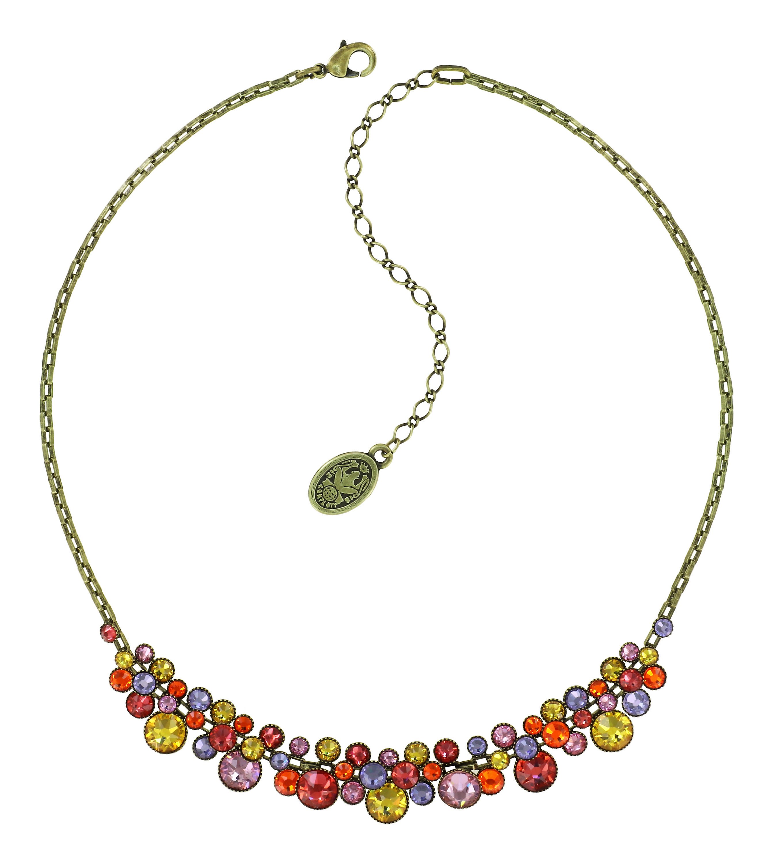 image for Necklace Water Cascade Orange / Lila  