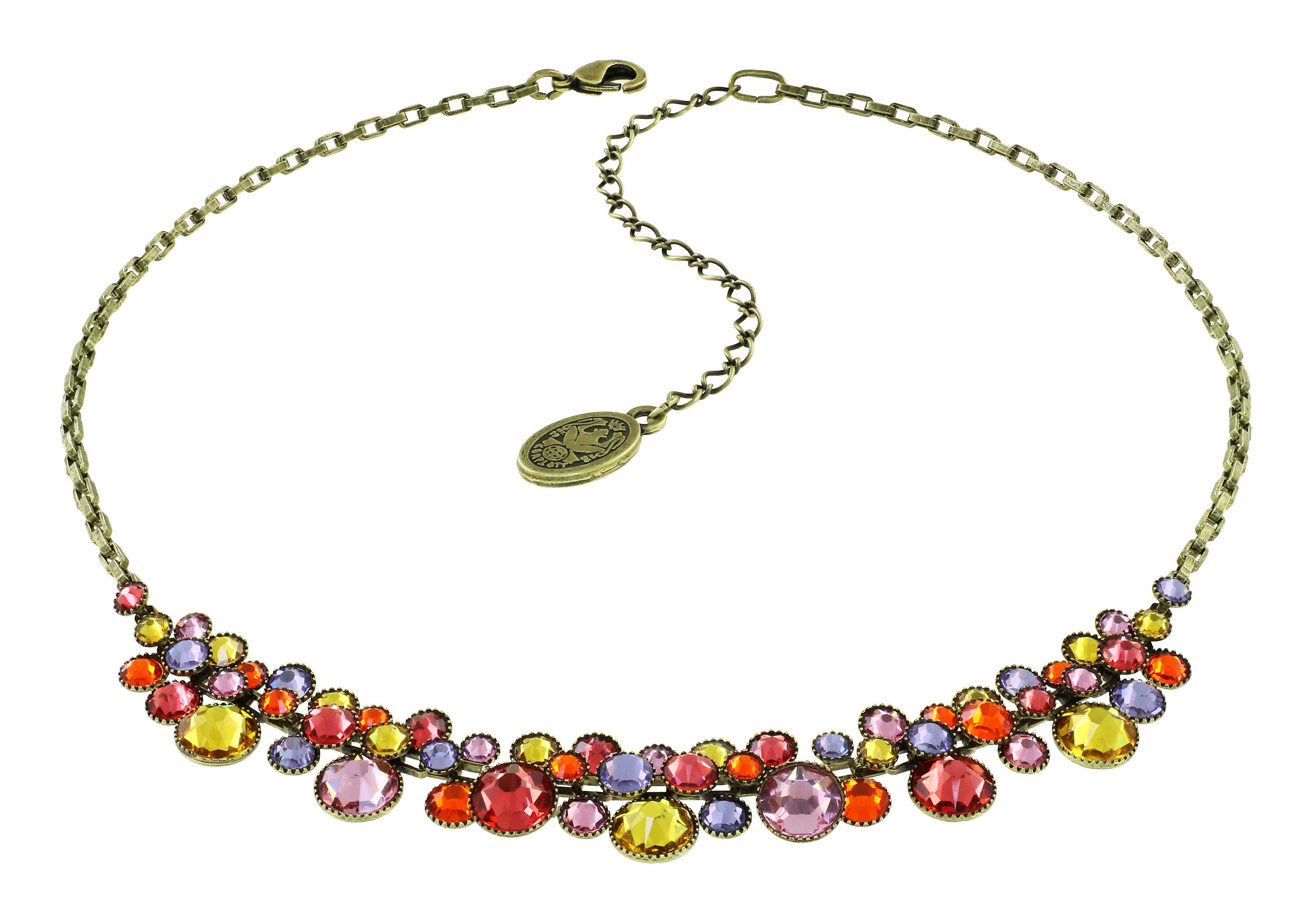 image for Necklace Water Cascade Orange / Lila  