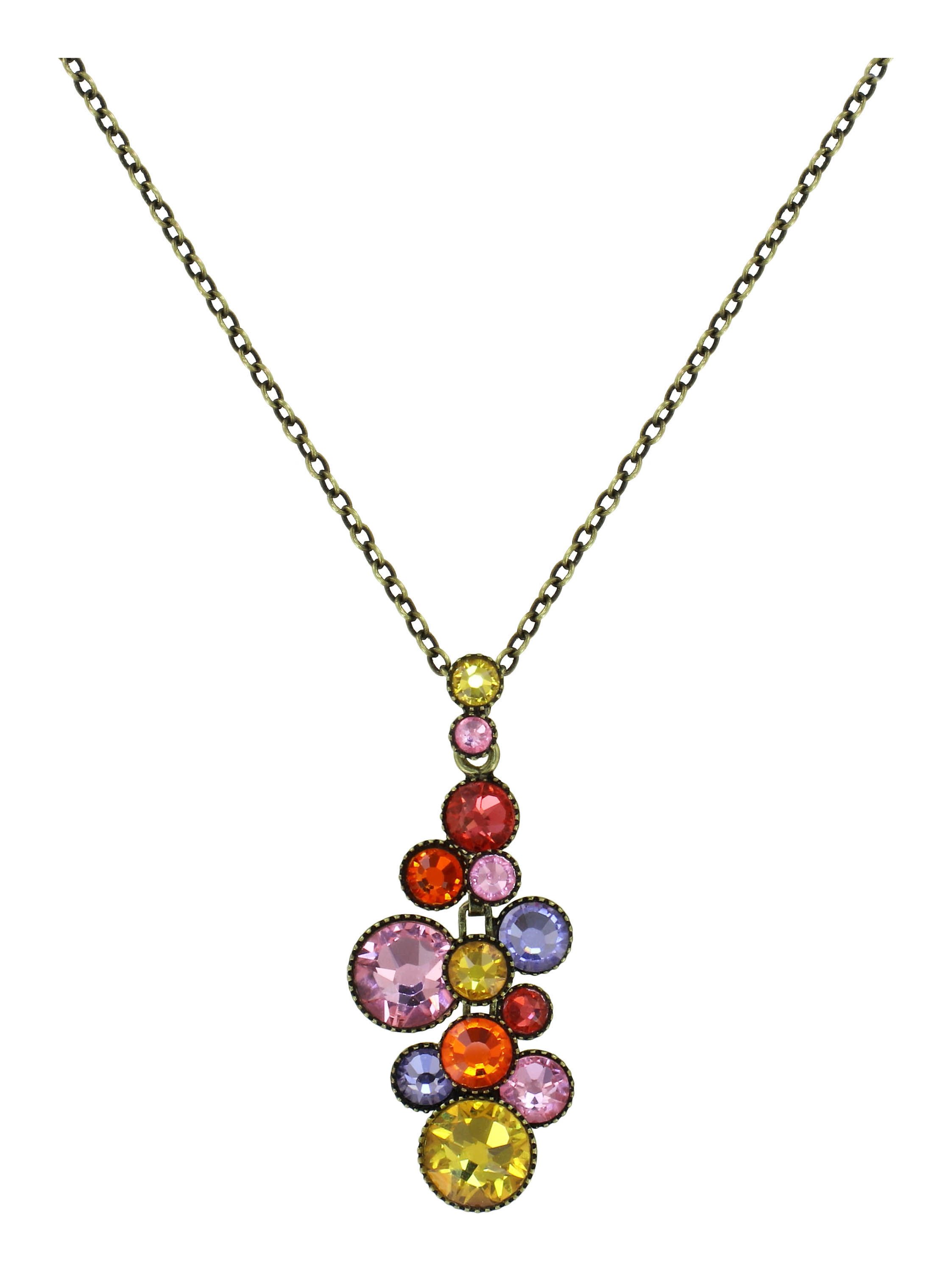 image for Necklace Pendant Water Cascade Orange / Lila  