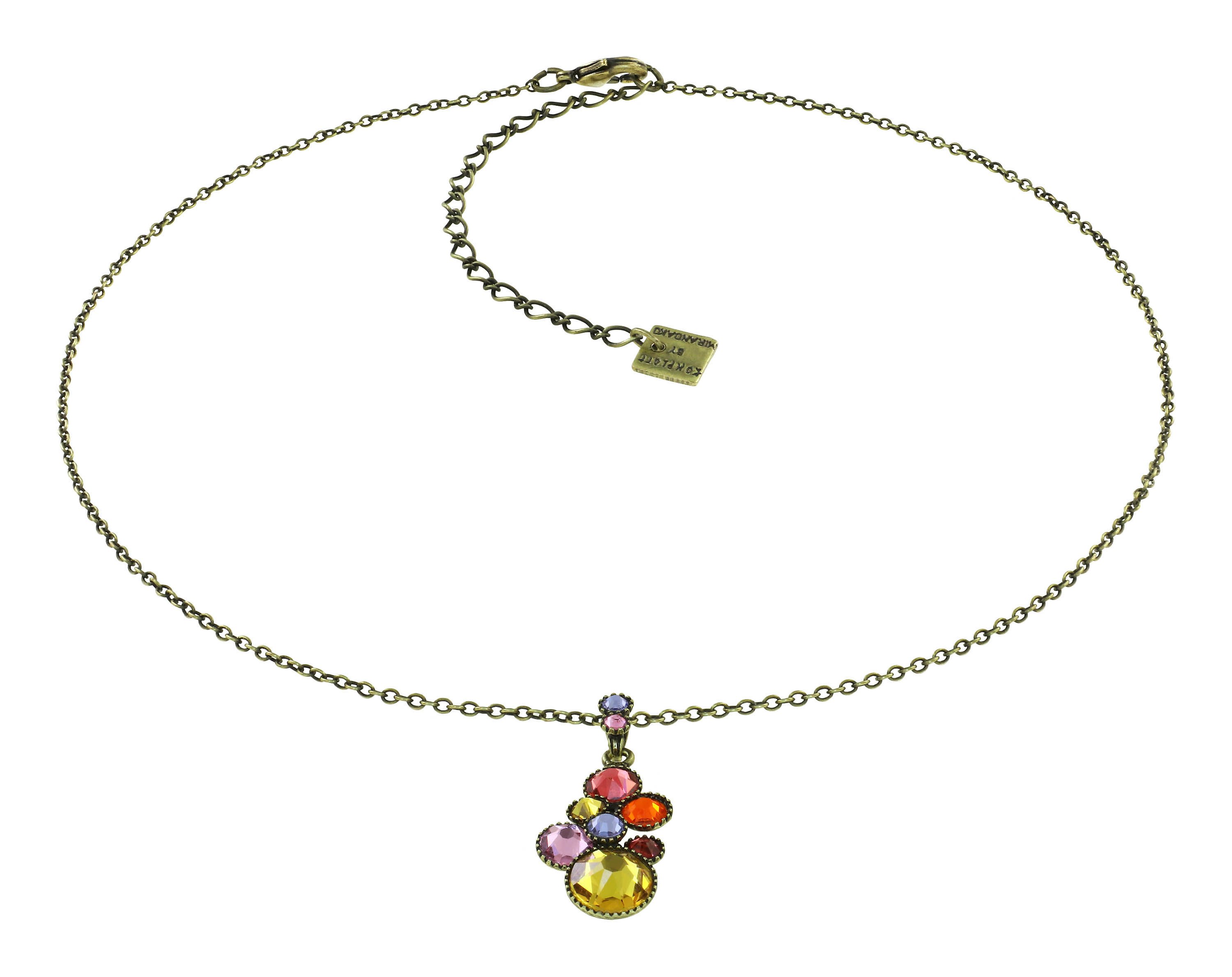 image for Necklace Pendant Water Cascade Orange / Lila  