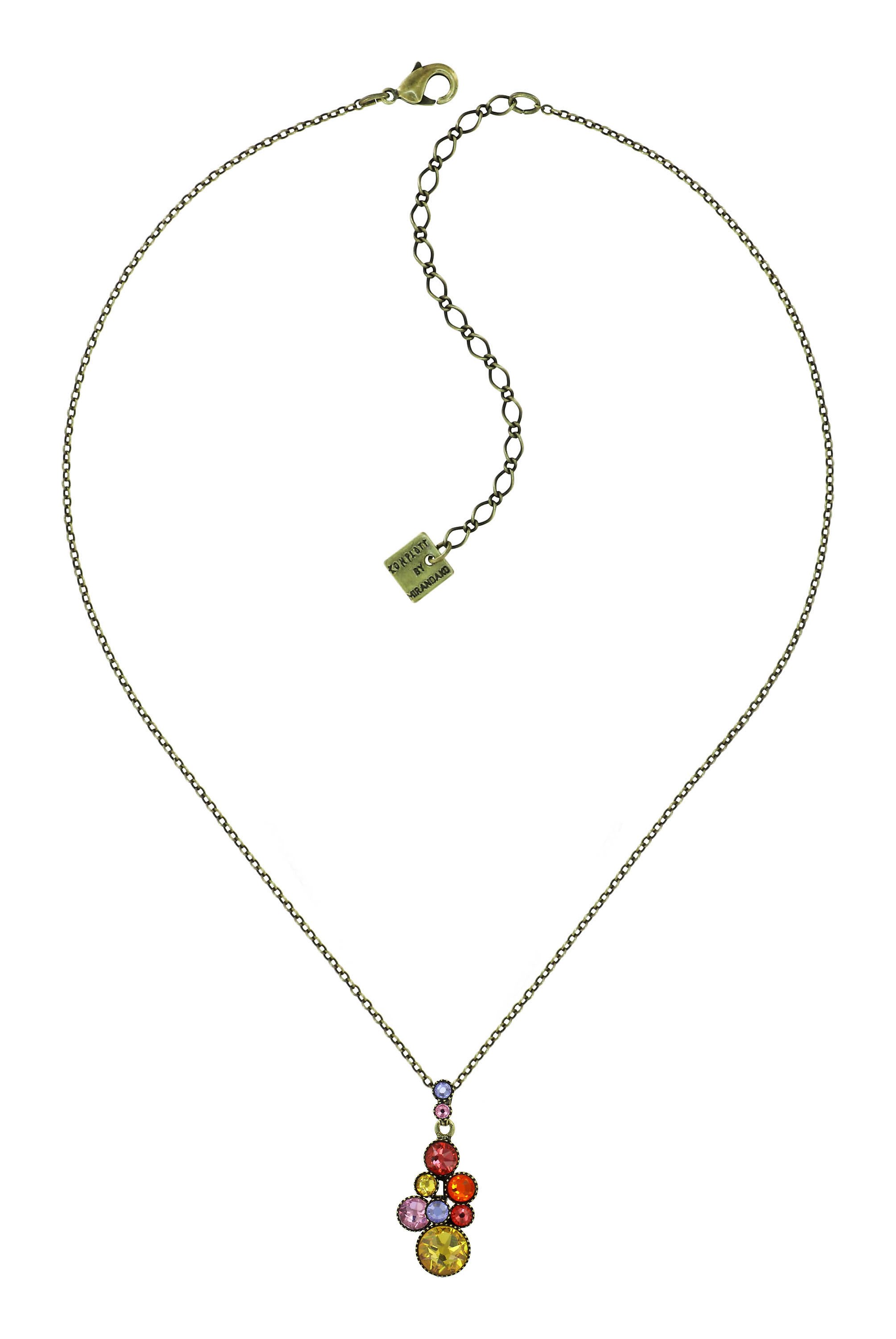 image for Necklace Pendant Water Cascade Orange / Lila  