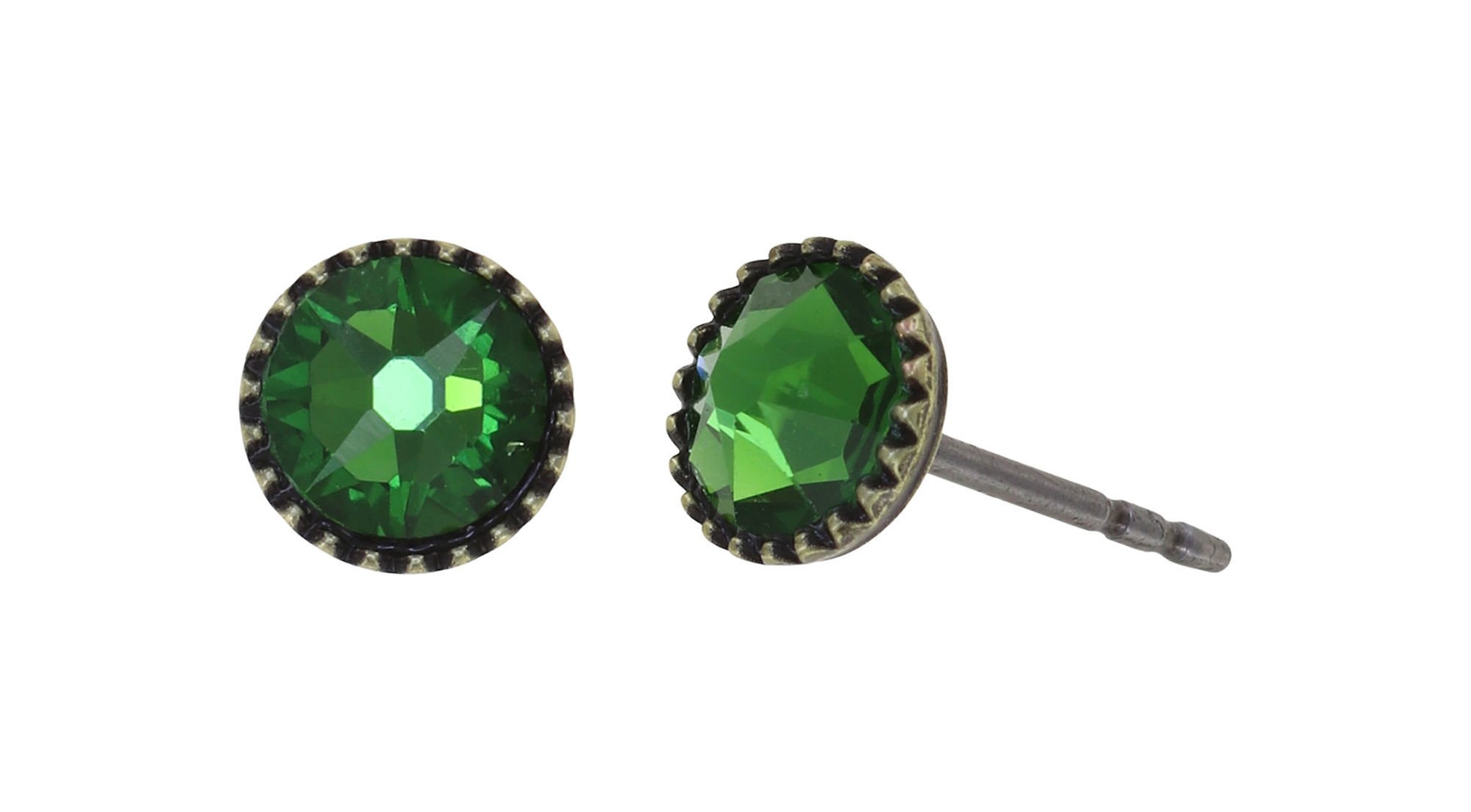 Bild für Ohrstecker flach Black Jack Grün Farn grün SS 20