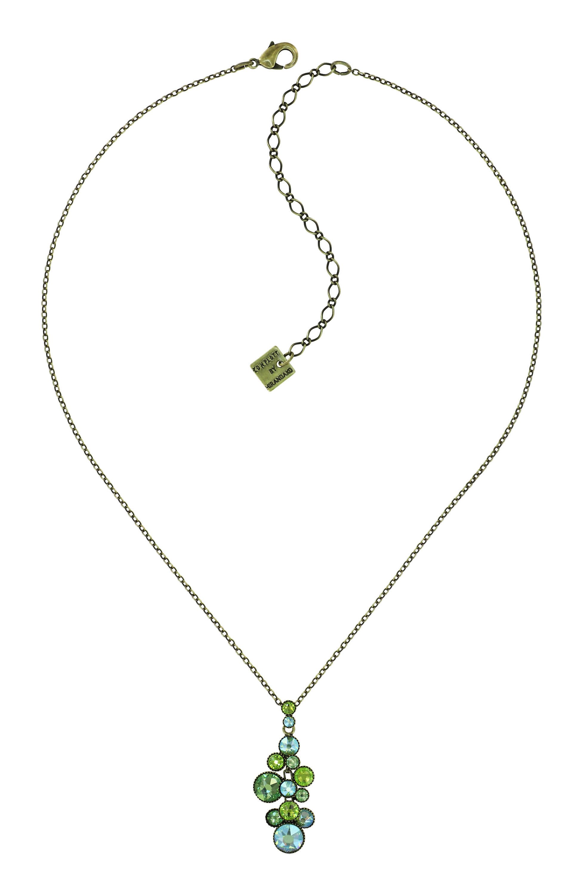 image for Necklace Pendant Water Cascade Green  