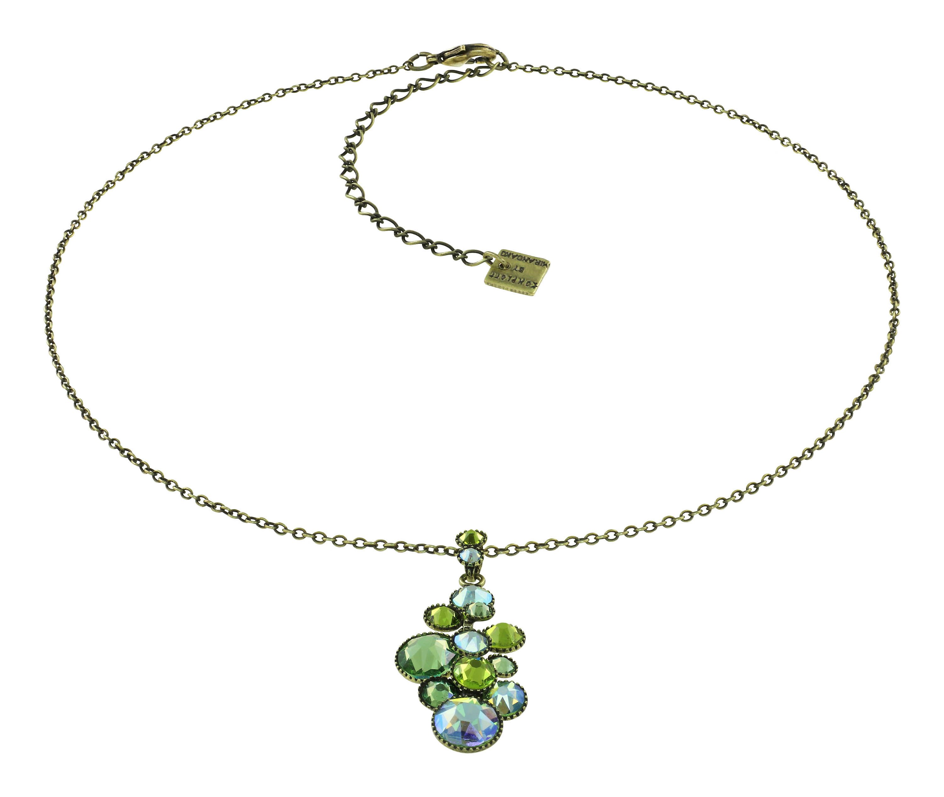 image for Necklace Pendant Water Cascade Green  