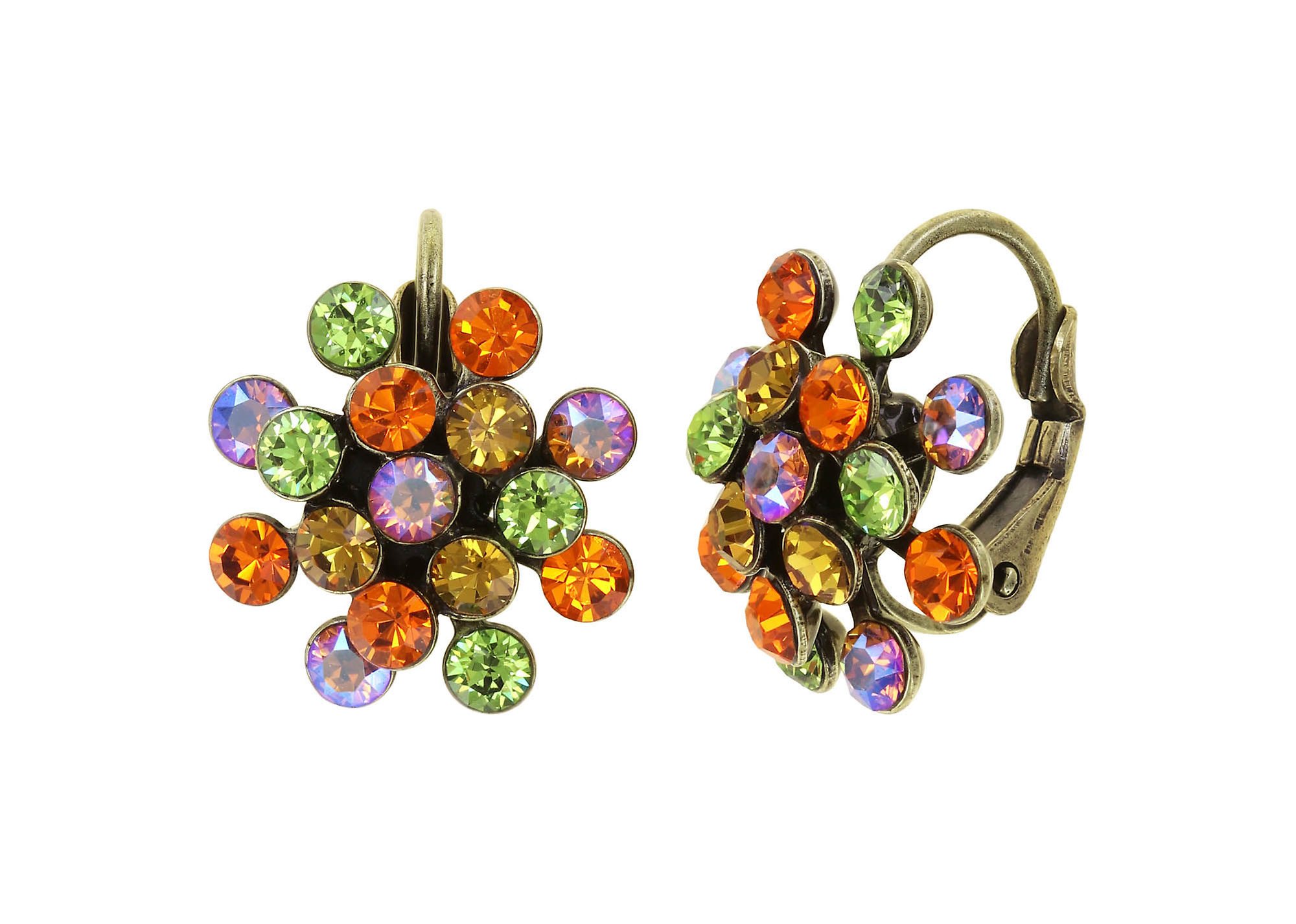 image pour Boucles d'oreilles Eurowire Magic Fireball Orange / Vert  mini