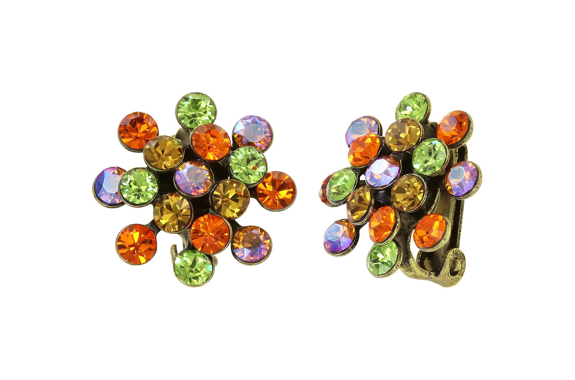 image pour Boucles d'oreilles Clip Magic Fireball Orange / Vert  mini