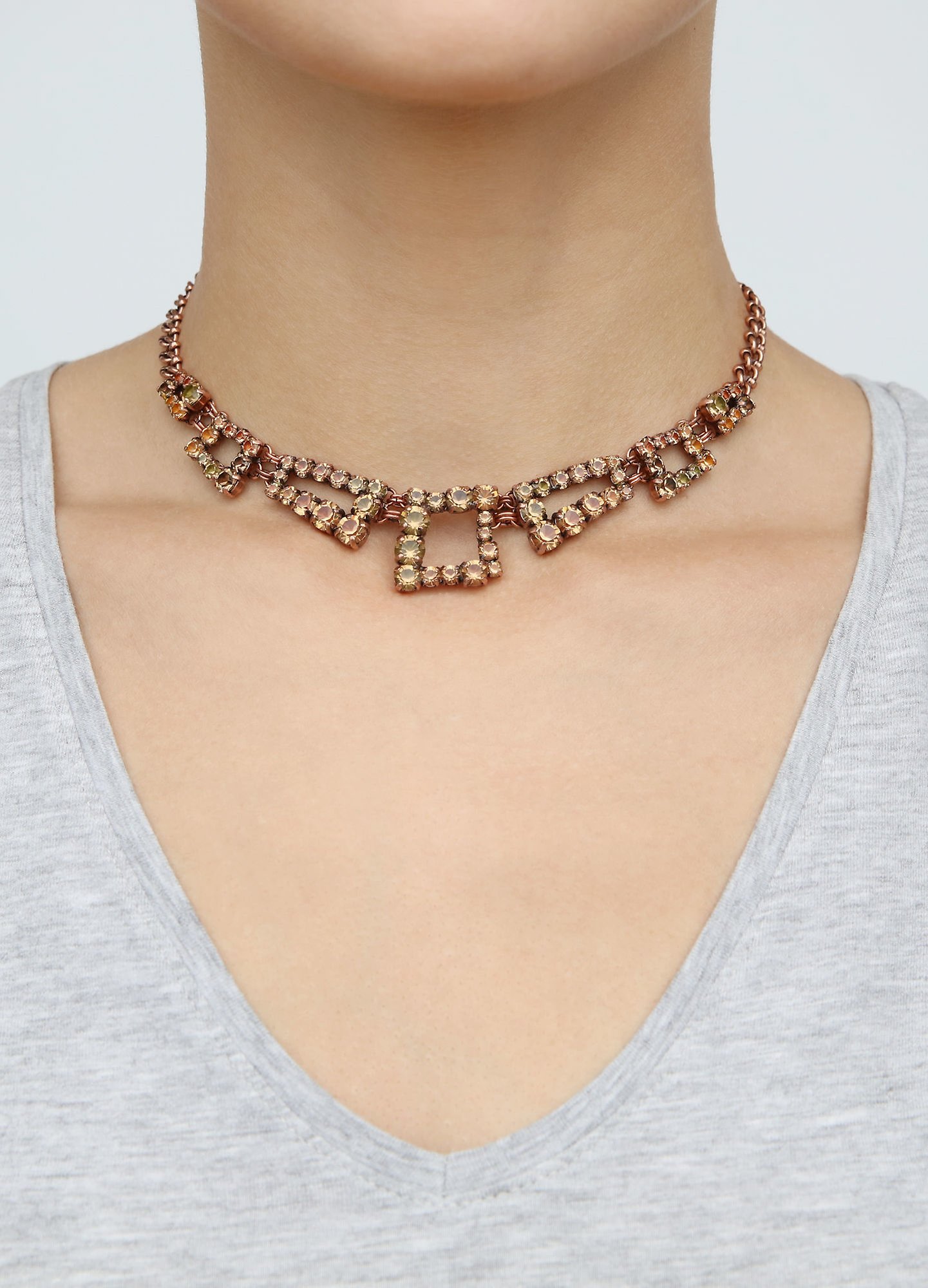 image pour Collier Mytrix Marron / Orange  