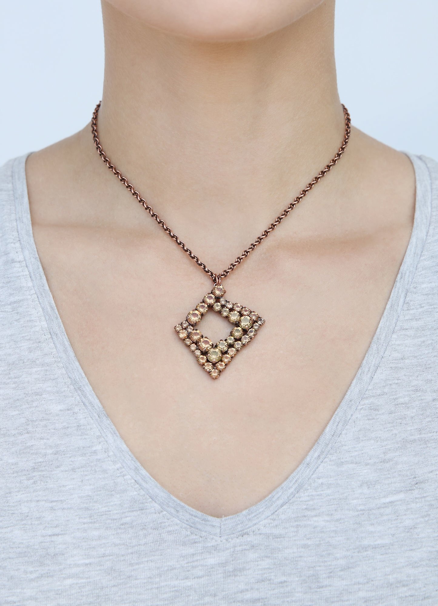 image pour Collier pendant Mytrix Marron / Orange  