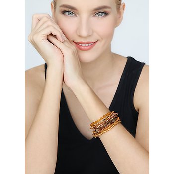 image for Bracelet elastic Petit Glamour d´Afrique yellow  