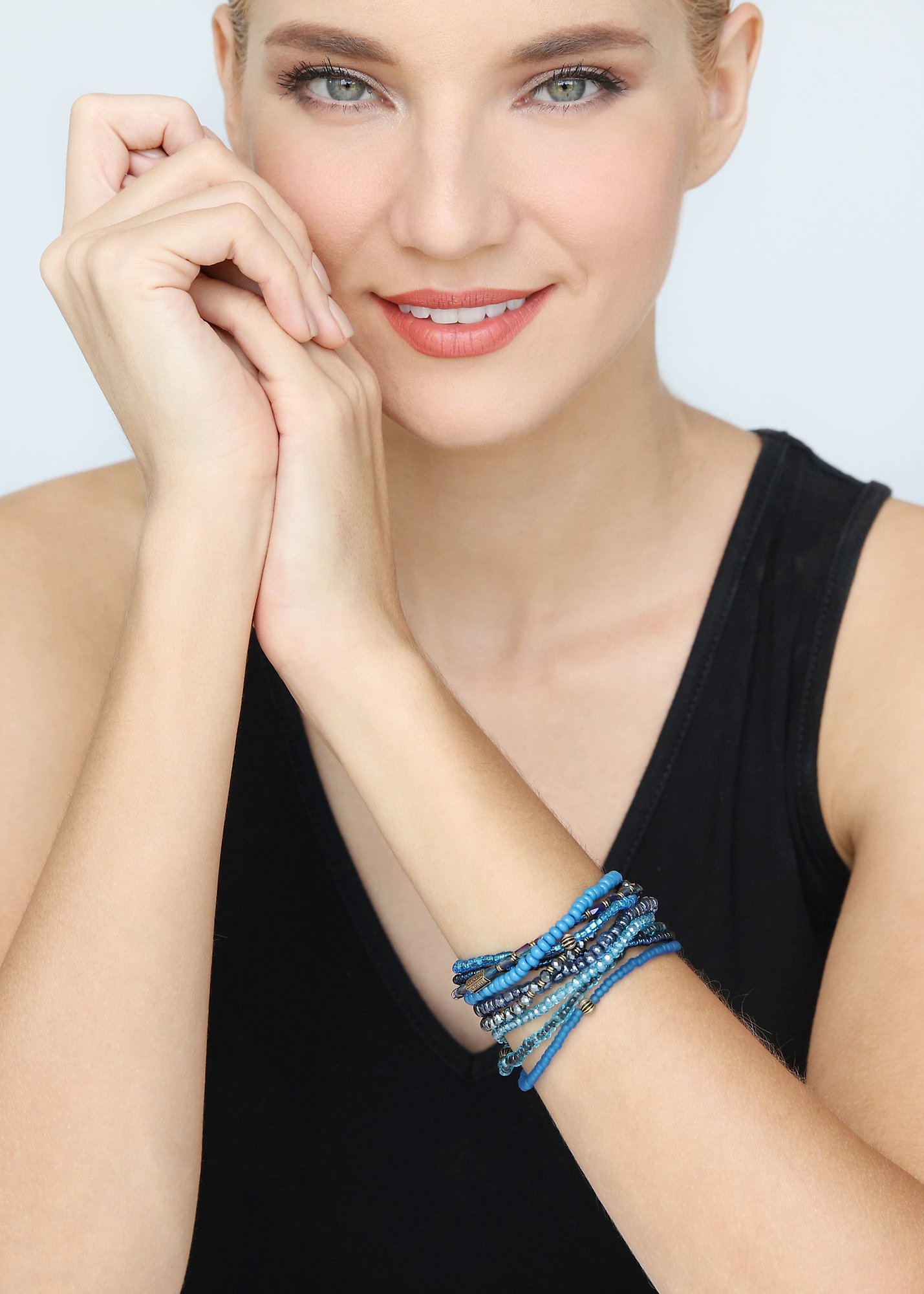 Bild für Armband elastisch Petit Glamour d´Afrique Blau  