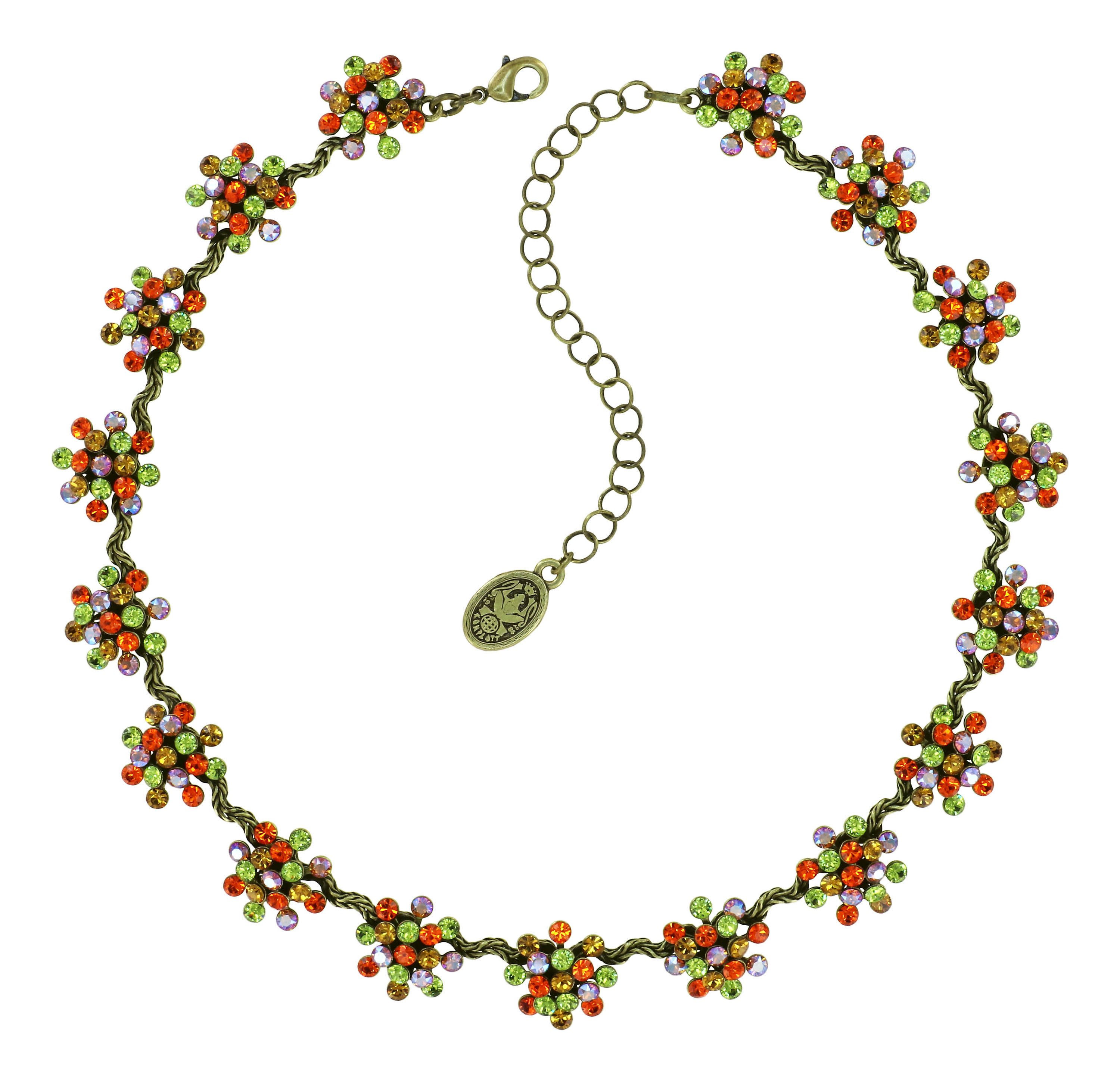 Bild für Halskette Collier Magic Fireball Orange / Grün  mini