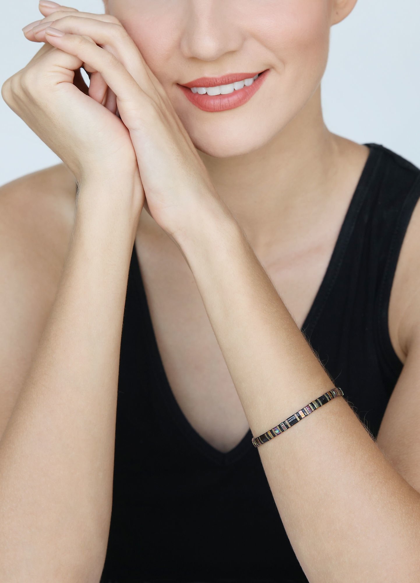 Bild für Armband elastisch Tilala Schwarz / Braun  