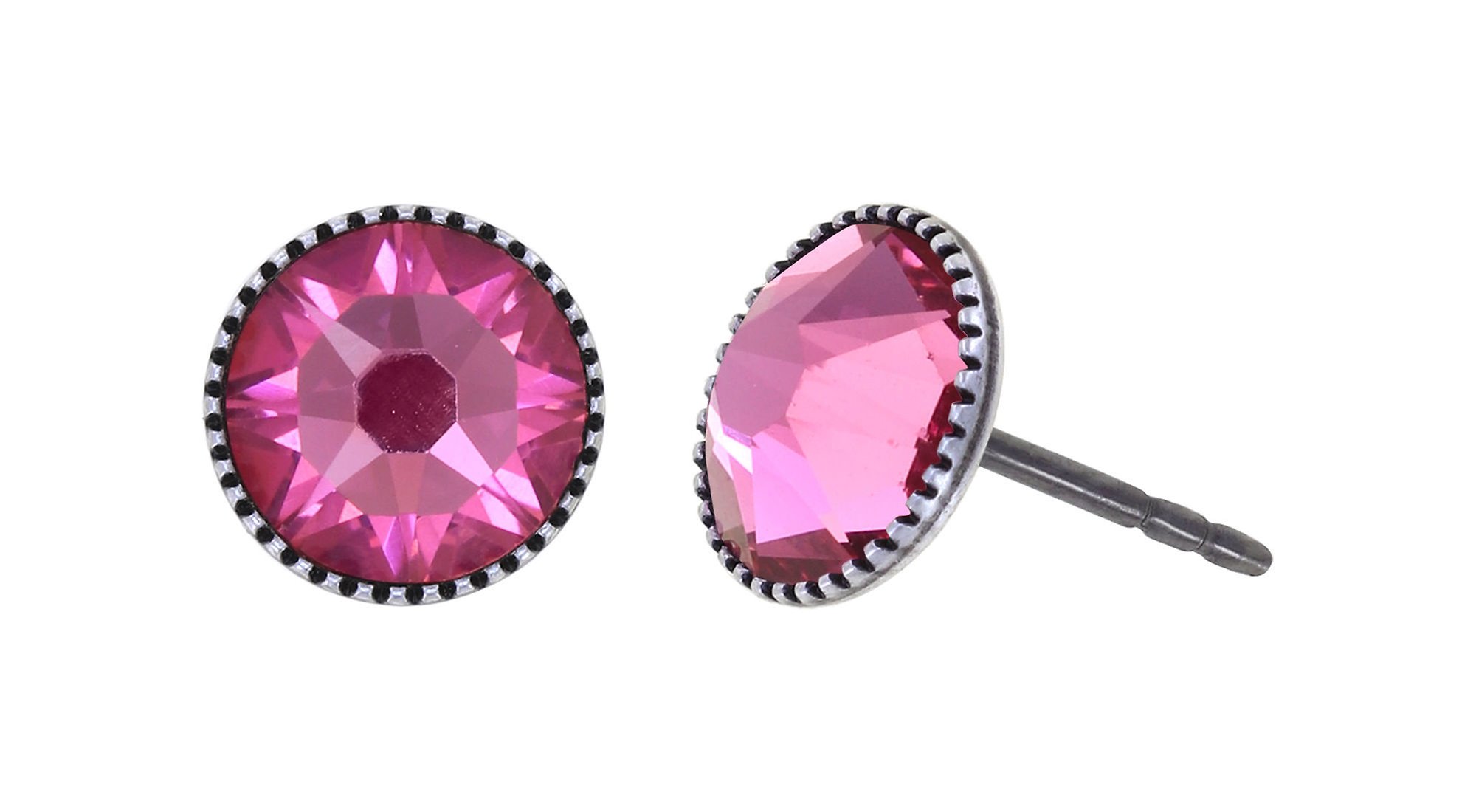 Bild für Ohrstecker flach Black Jack Pink Rosa SS 34