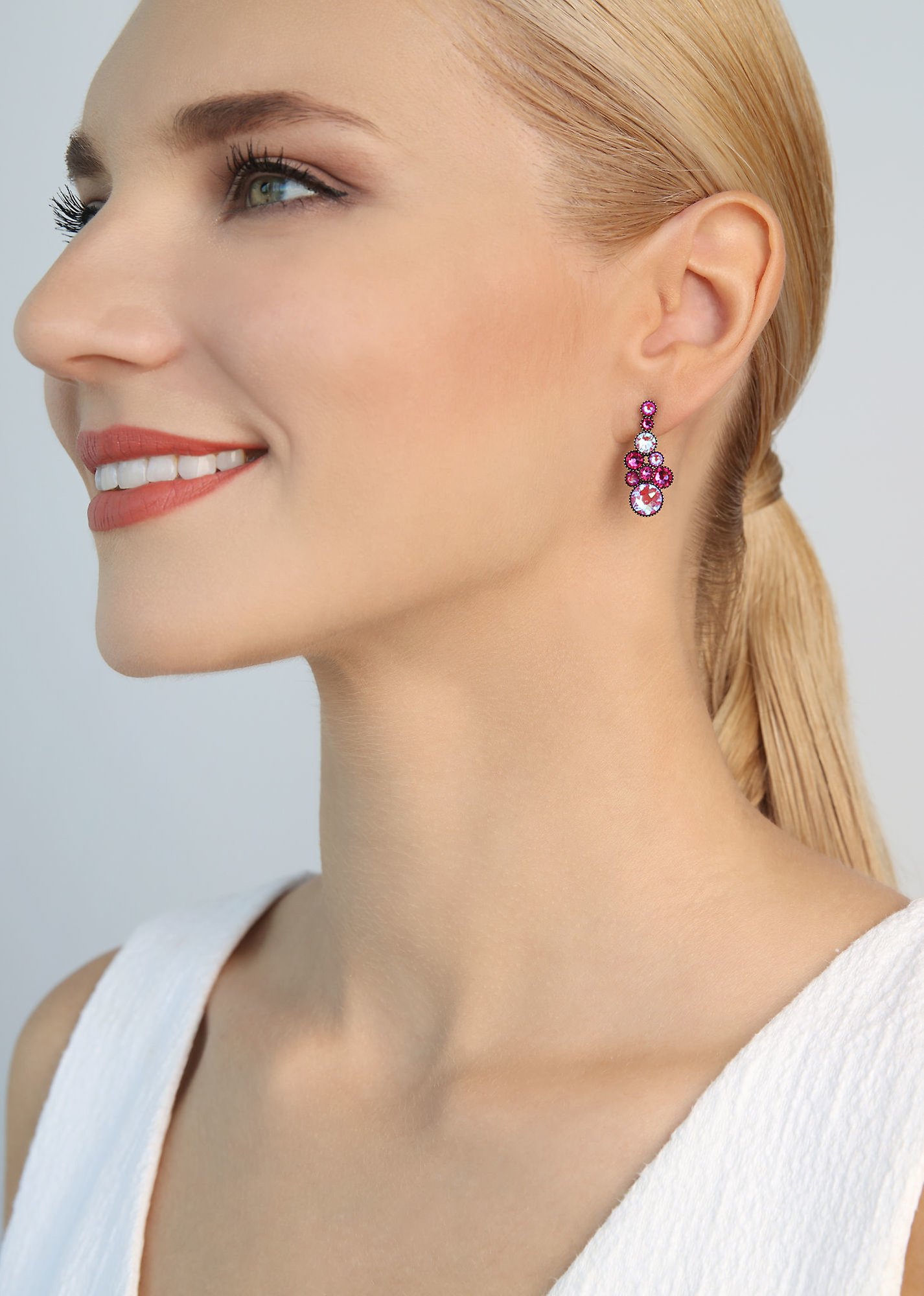 Bild für Ohrstecker baumelnd Water Cascade Pink  