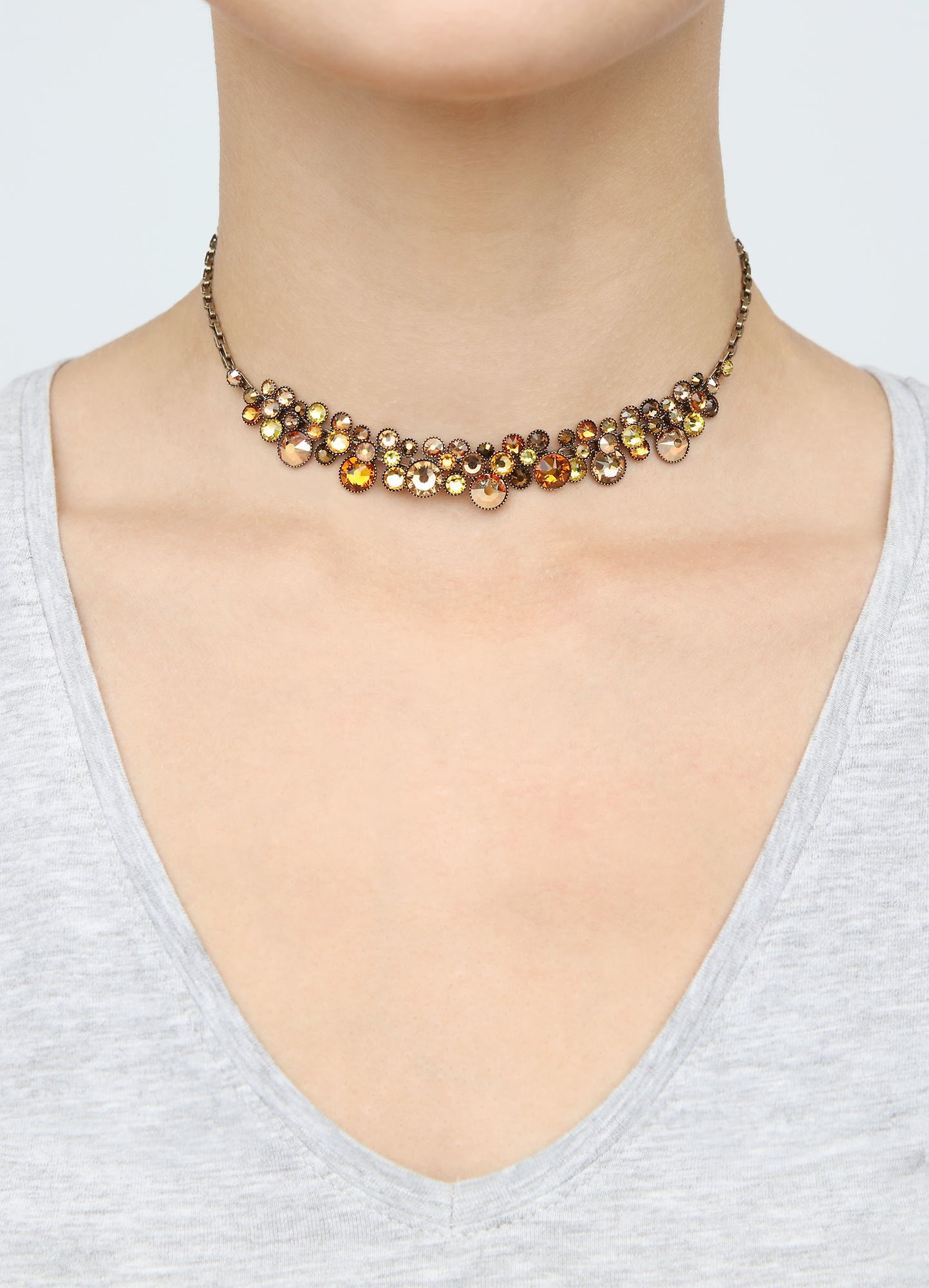 image pour Collier Water Cascade Jaune / Marron  