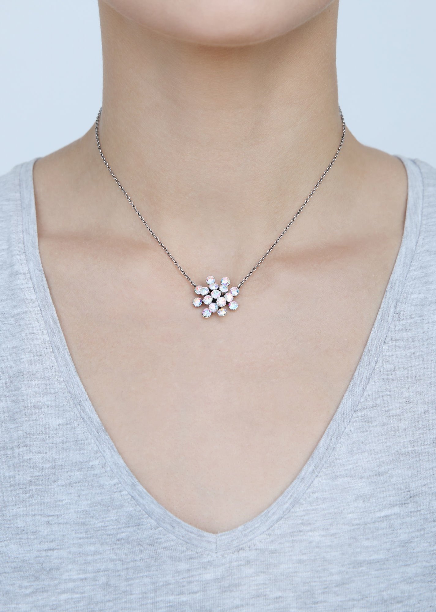 image for Necklace pendant Magic Fireball White / Light Rose  Classic Size (21mm Ø)