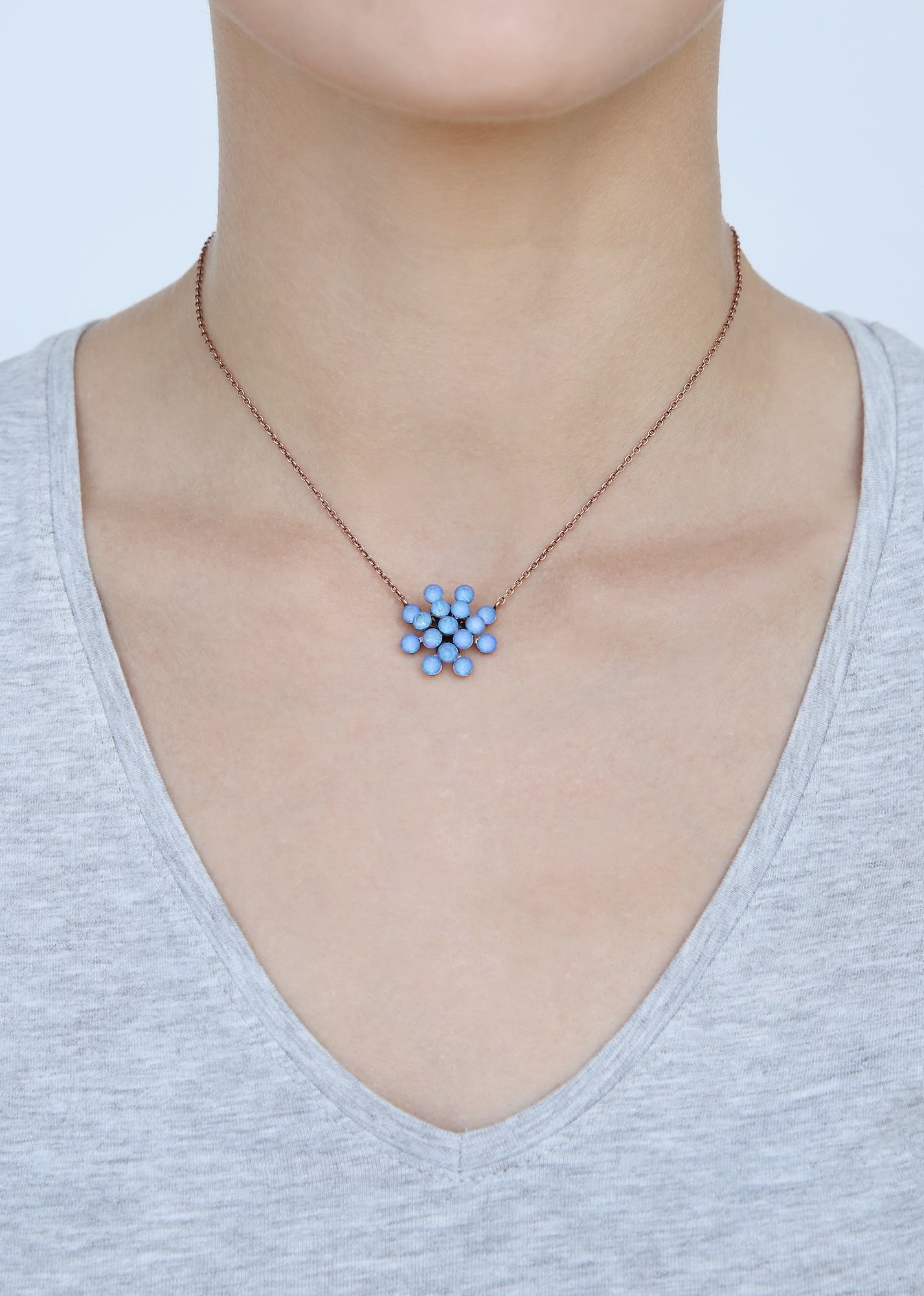 Bild für Halskette mit Anh&auml;nger Magic Fireball Blau crystal ochre delite Classic Size (21mm Ø)